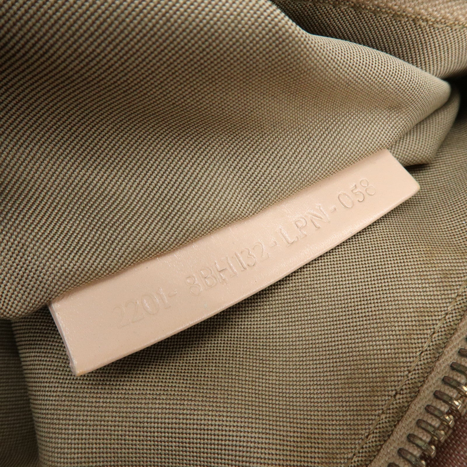 FENDI Zucchino Canvas Leather Hand Bag Tote Bag Pink Beige 8BH132