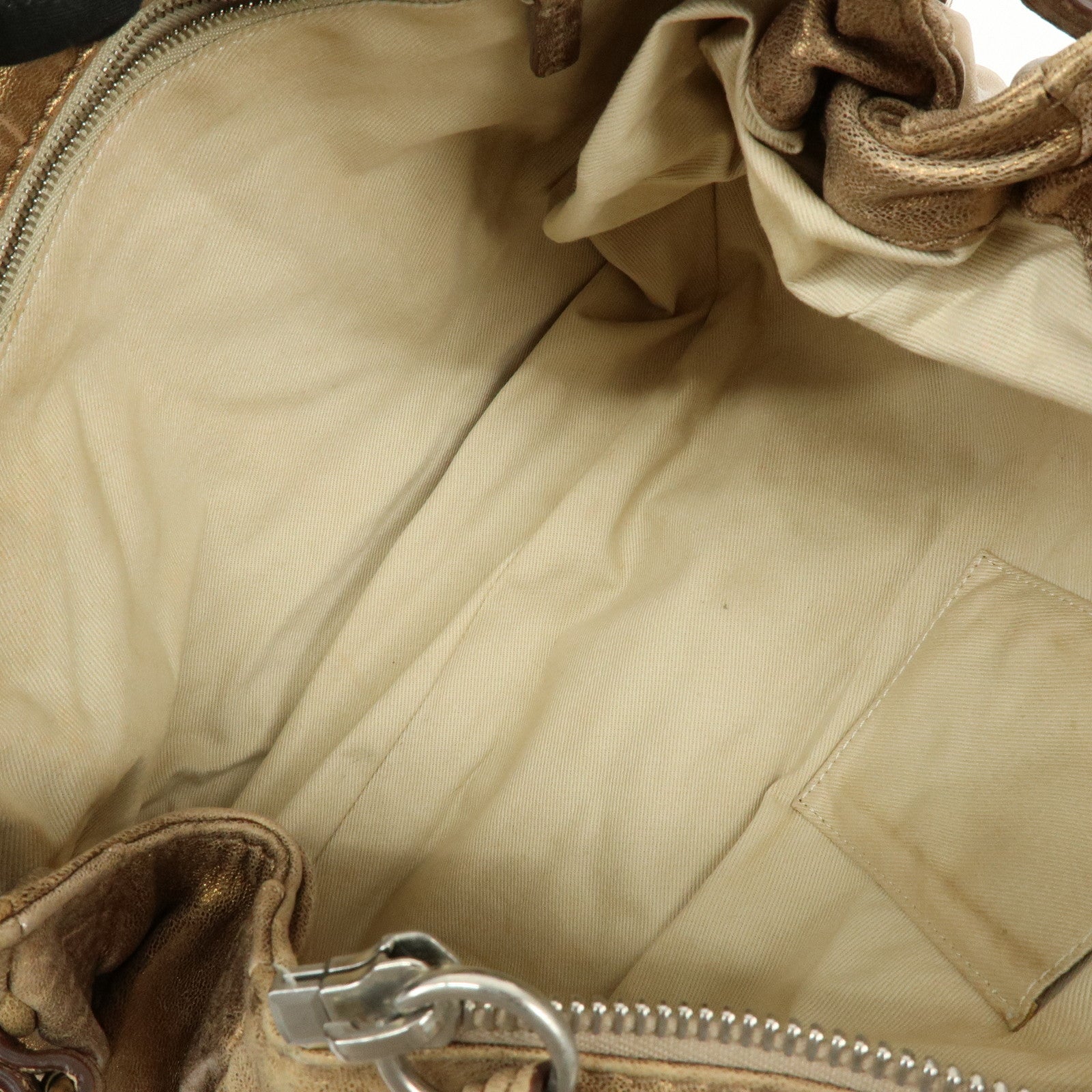 Chloe Paddington Leather Shoulder Bag Hand Bag Gold