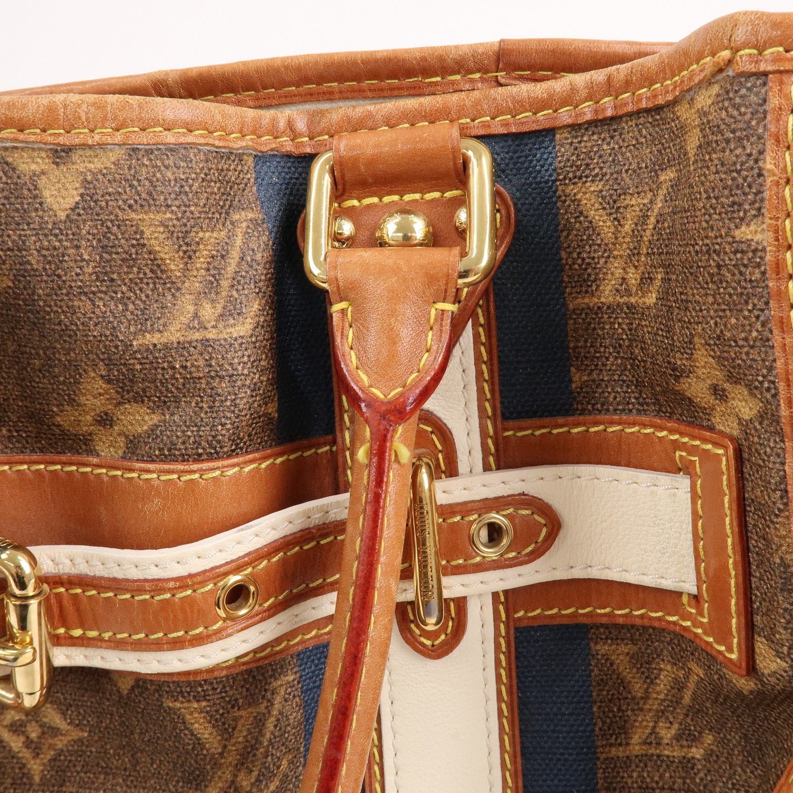 Louis Vuitton Monogram Tisse Sac Rayeur GM Shoulder Bag M56385