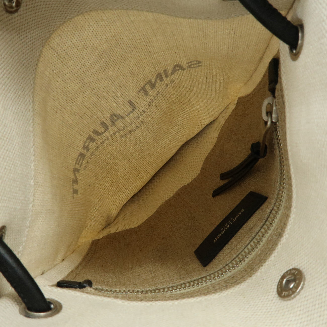 SAINT LAURENT PARIS Canvas Leather Shoulder Crossbody Bag 710272