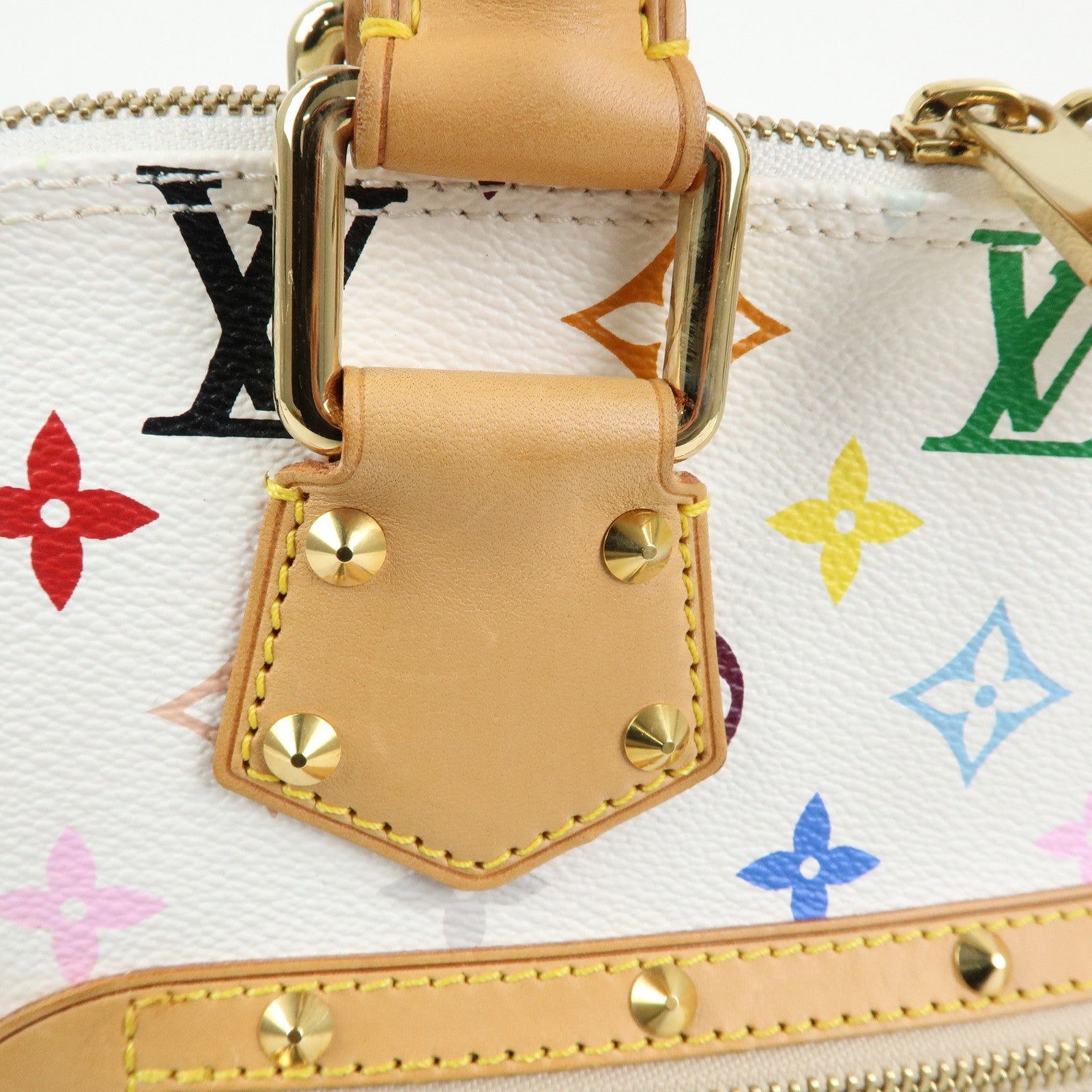 Louis Vuitton Monogram Multicolor Alma PM Hand Bag Blanc M92647