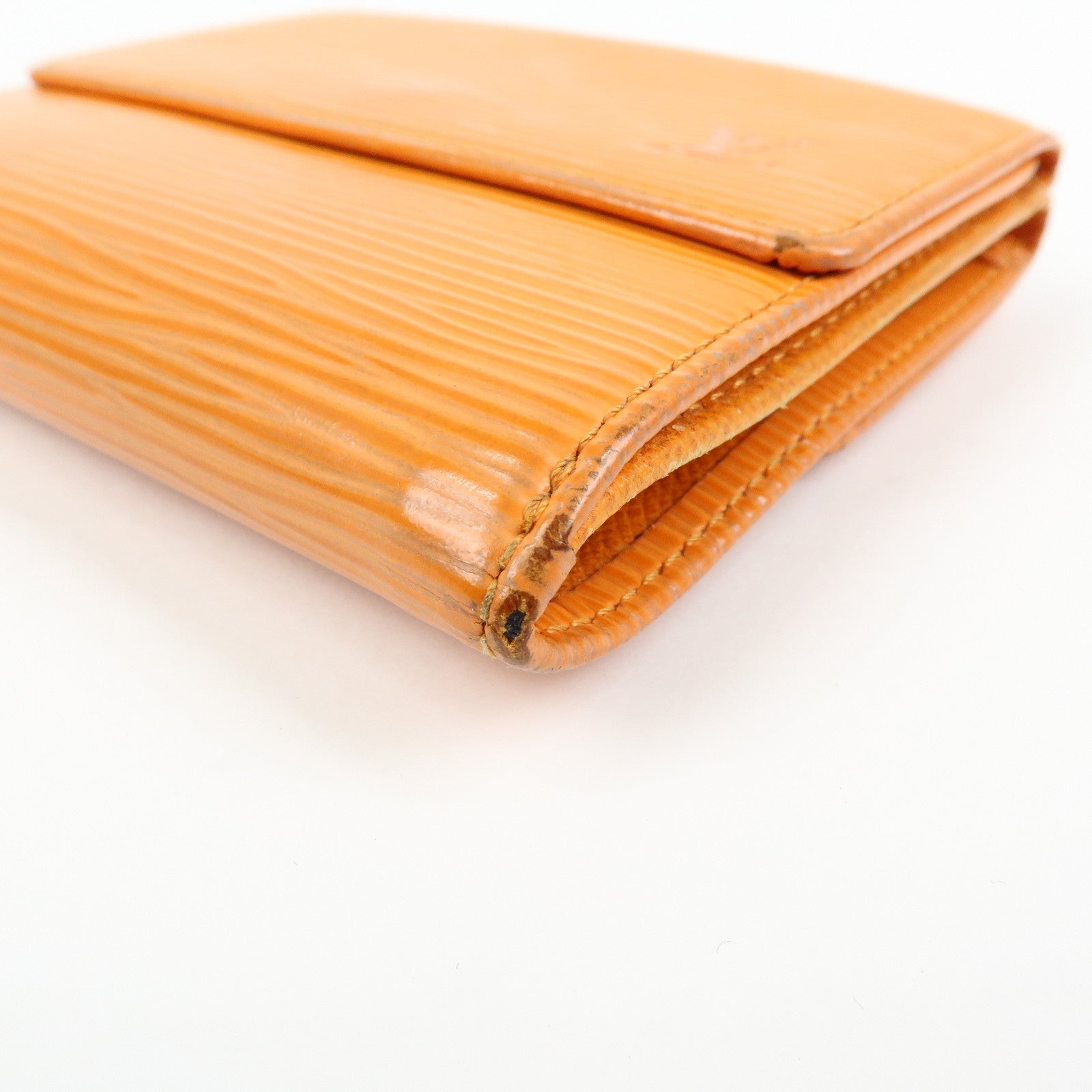 Louis Vuitton Epi Porte Monnaie Billets Credit Wallet Orange M6348H