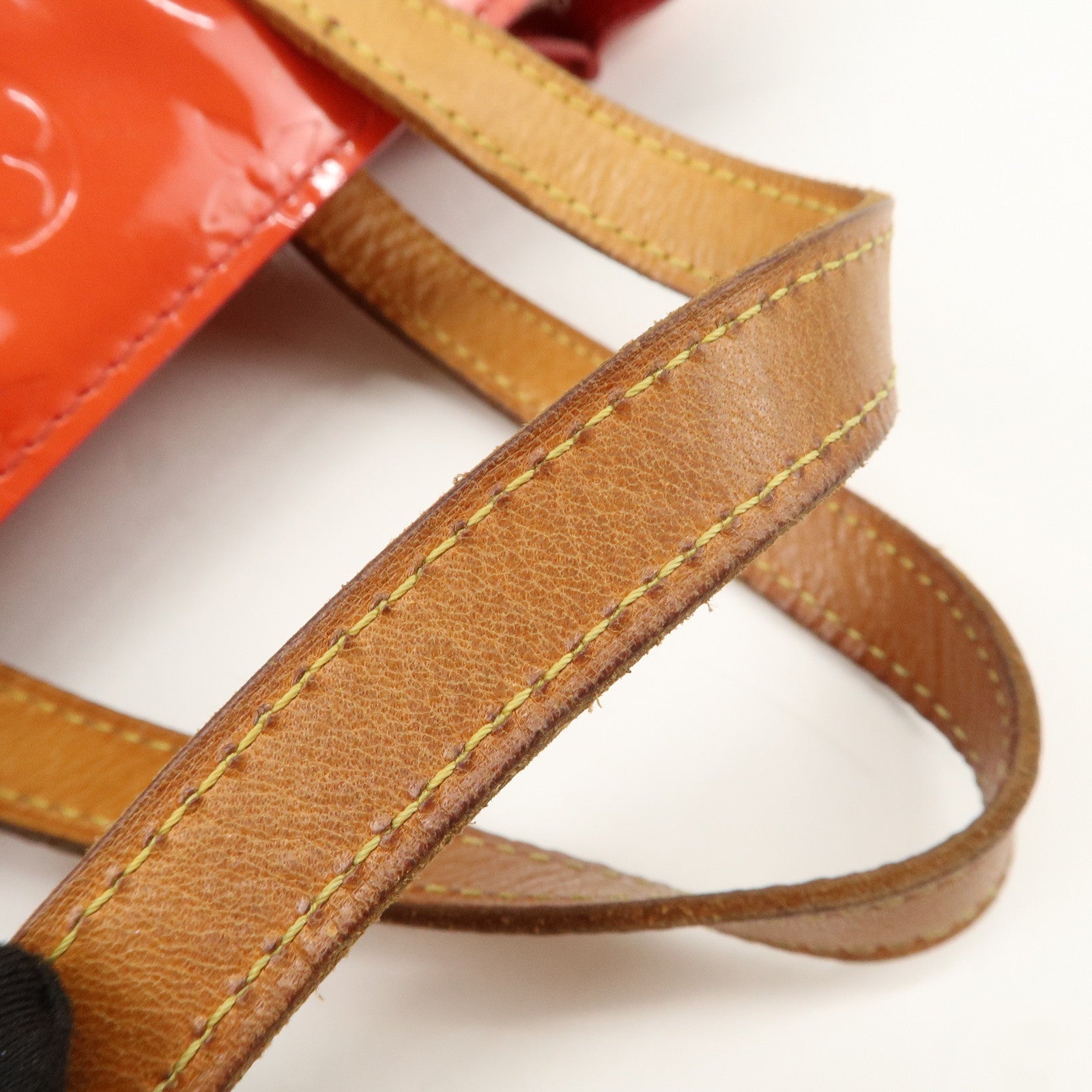 Louis Vuitton Monogram Vernis Lead PM Hand Bag Rouge M91088