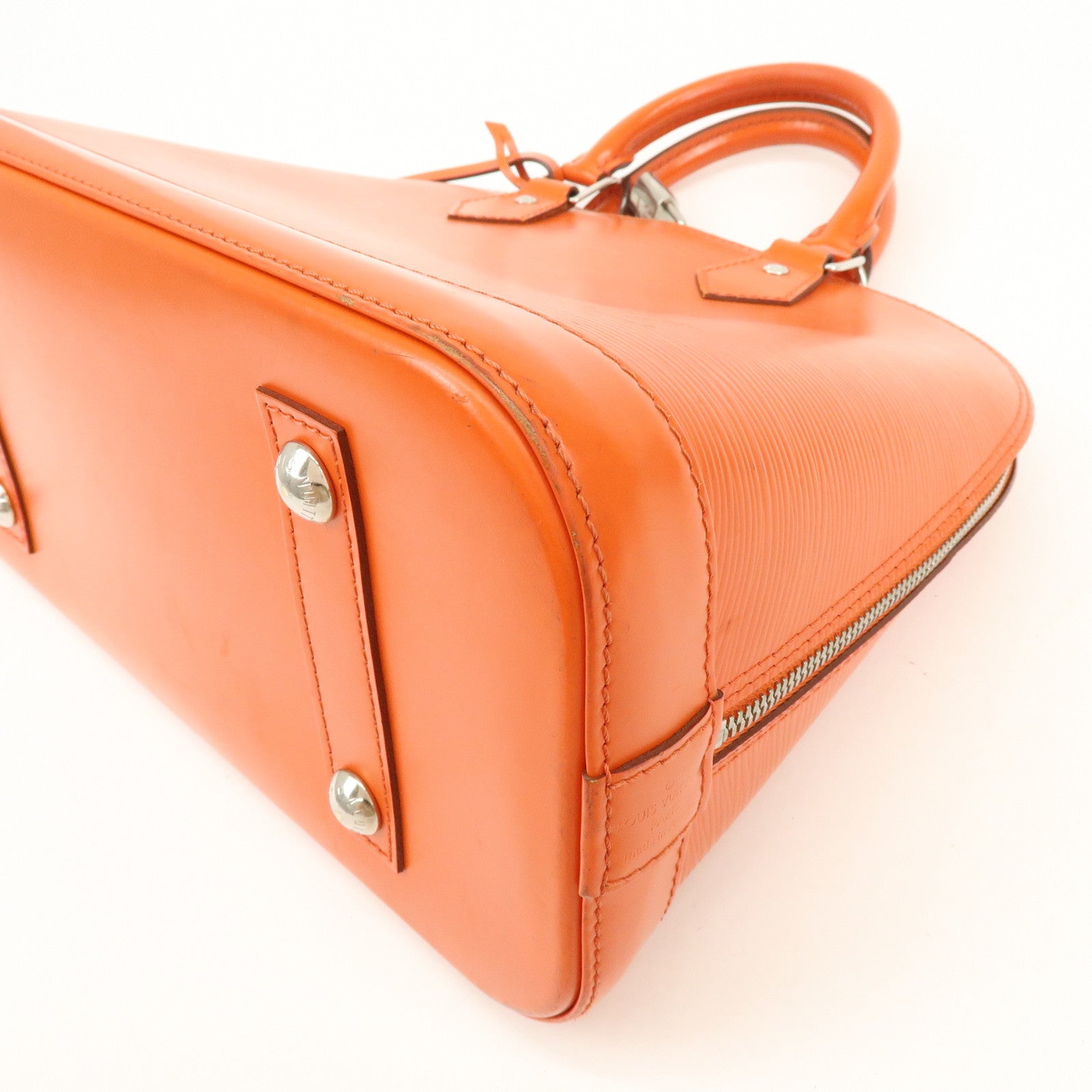 Louis Vuitton Epi Leather Alma PM Hand Bag Pimont Orange M40623