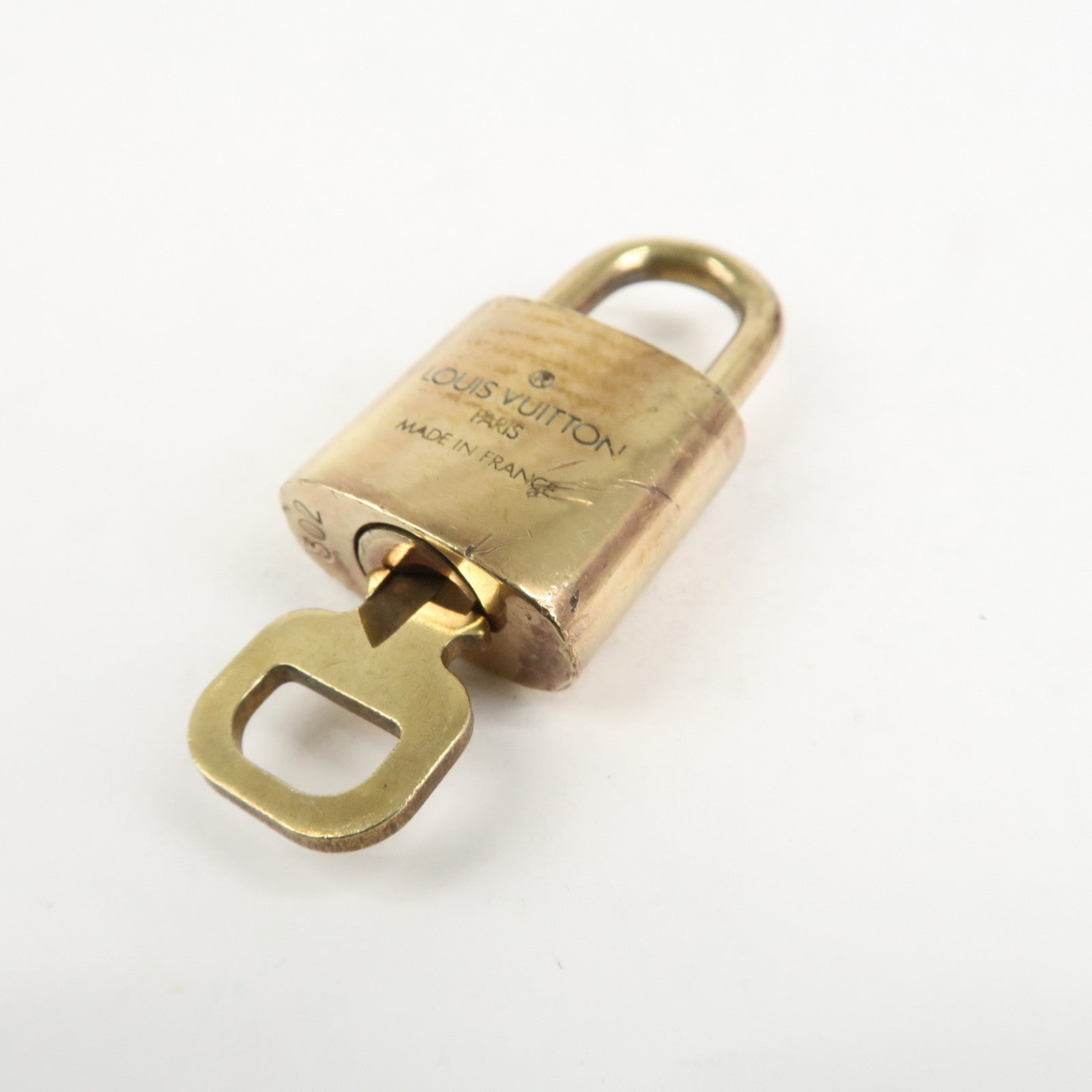 Louis Vuitton Set of 10 Lock & Key Cadena Key Lock Metal Gold Used