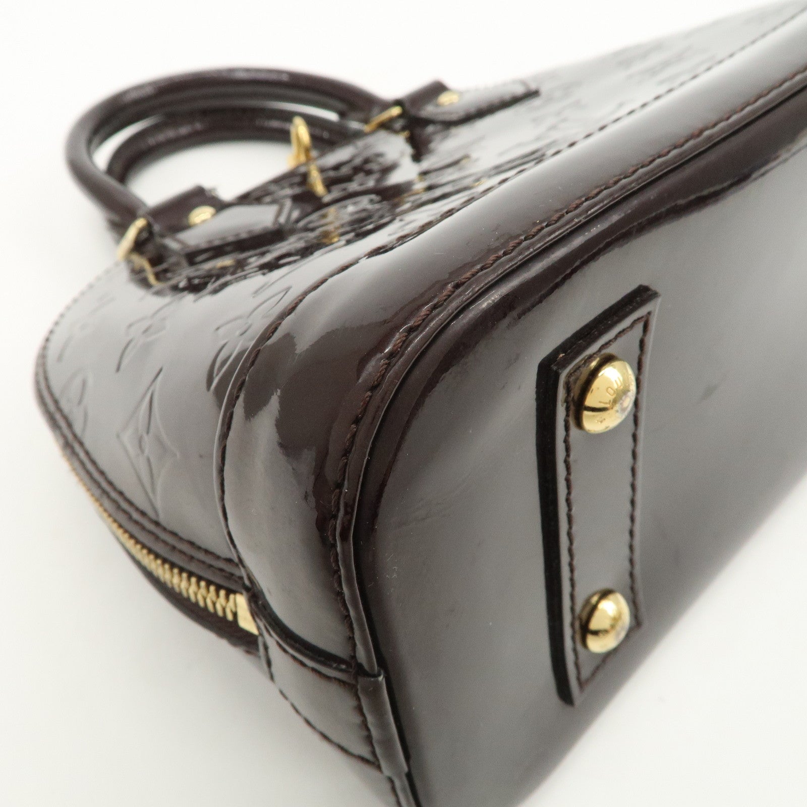 Louis Vuitton Monogram Vernis Alma BB 2Way Bag Amarante M91678