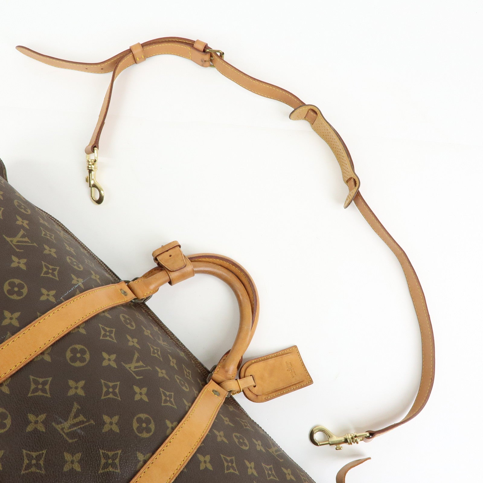 Louis Vuitton Monogram Keep All Bandouliere 60 Boston Bag M41412