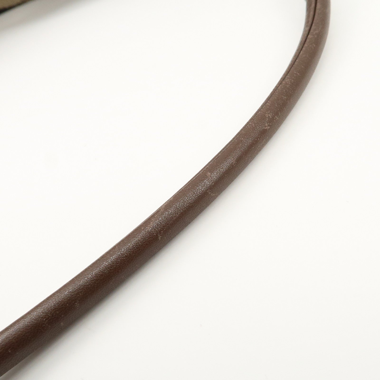 GUCCI GG Canvas Leather Shoulder Bag Beige Brown 203419 Used