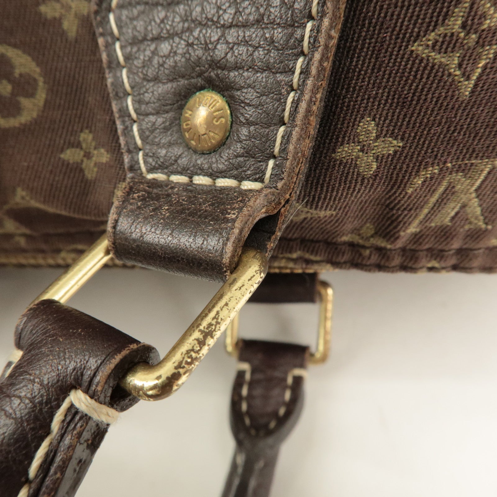 Louis Vuitton Monogram Mini Lin Speedy 30 Boston Bag Ebene M95224