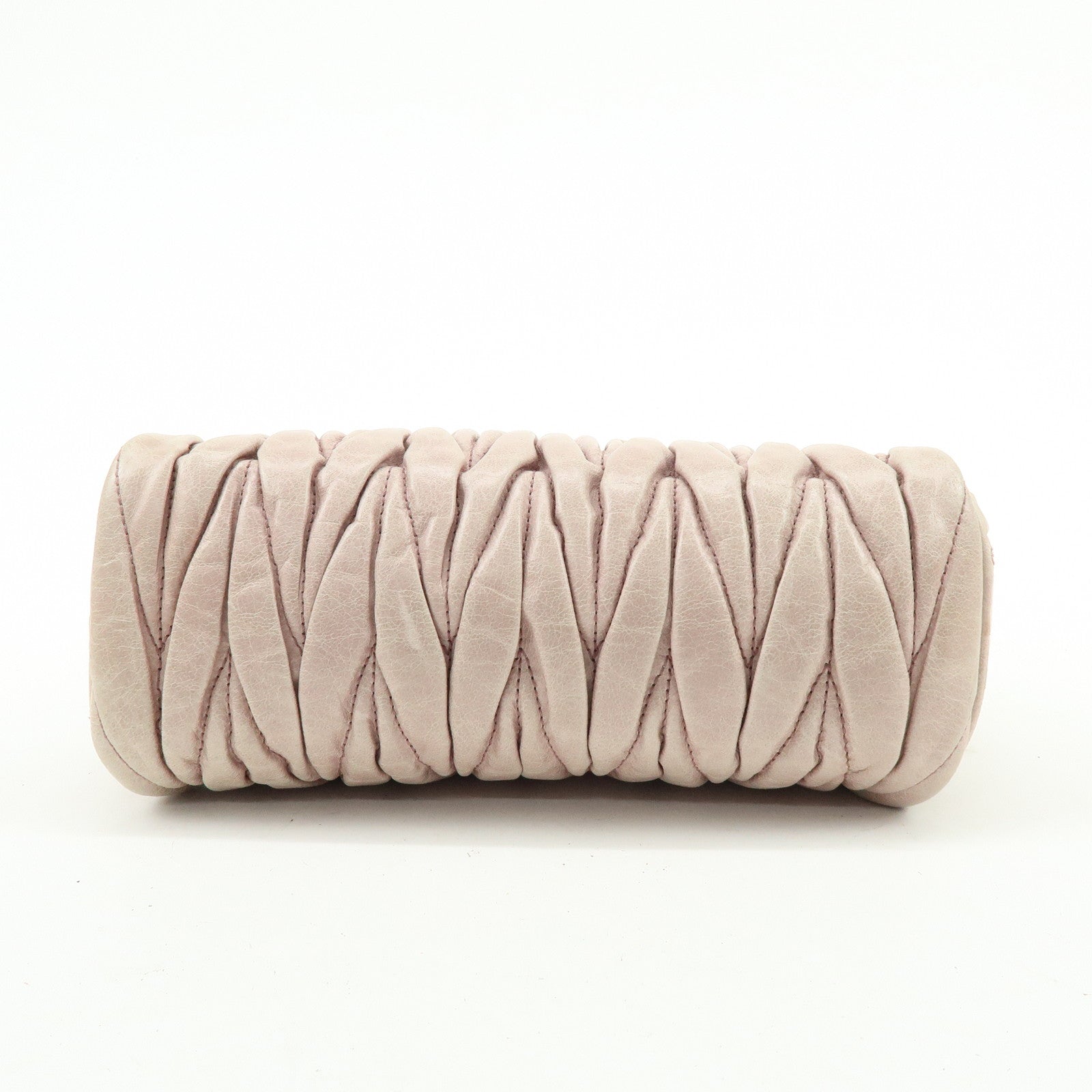 MIU MIU Matelasse Shoulder Bag Hand Bag Pink Beige 5N1521