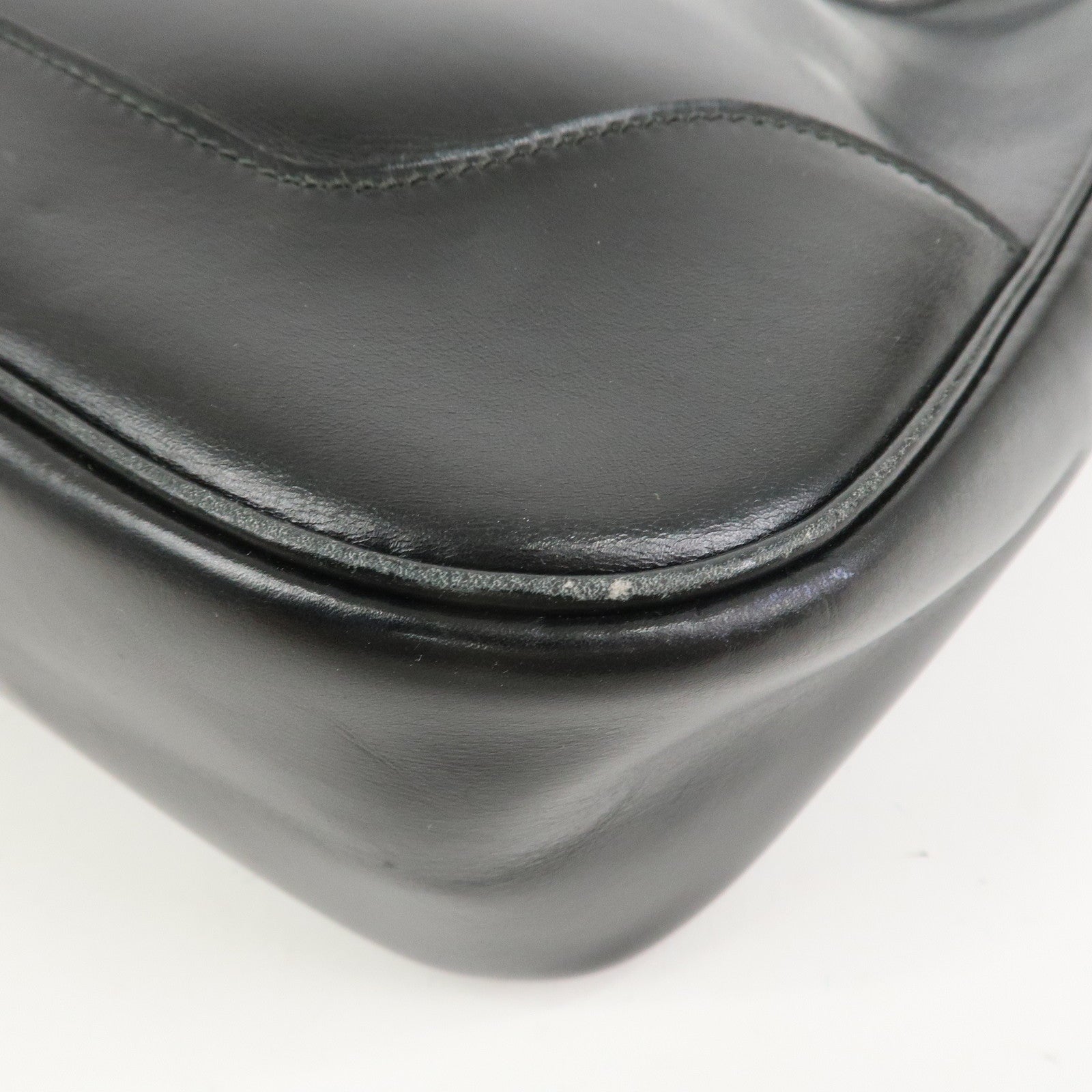 HERMES Trim 31 Courchevel Leather 〇J Stamped Shoulder Bag Balck