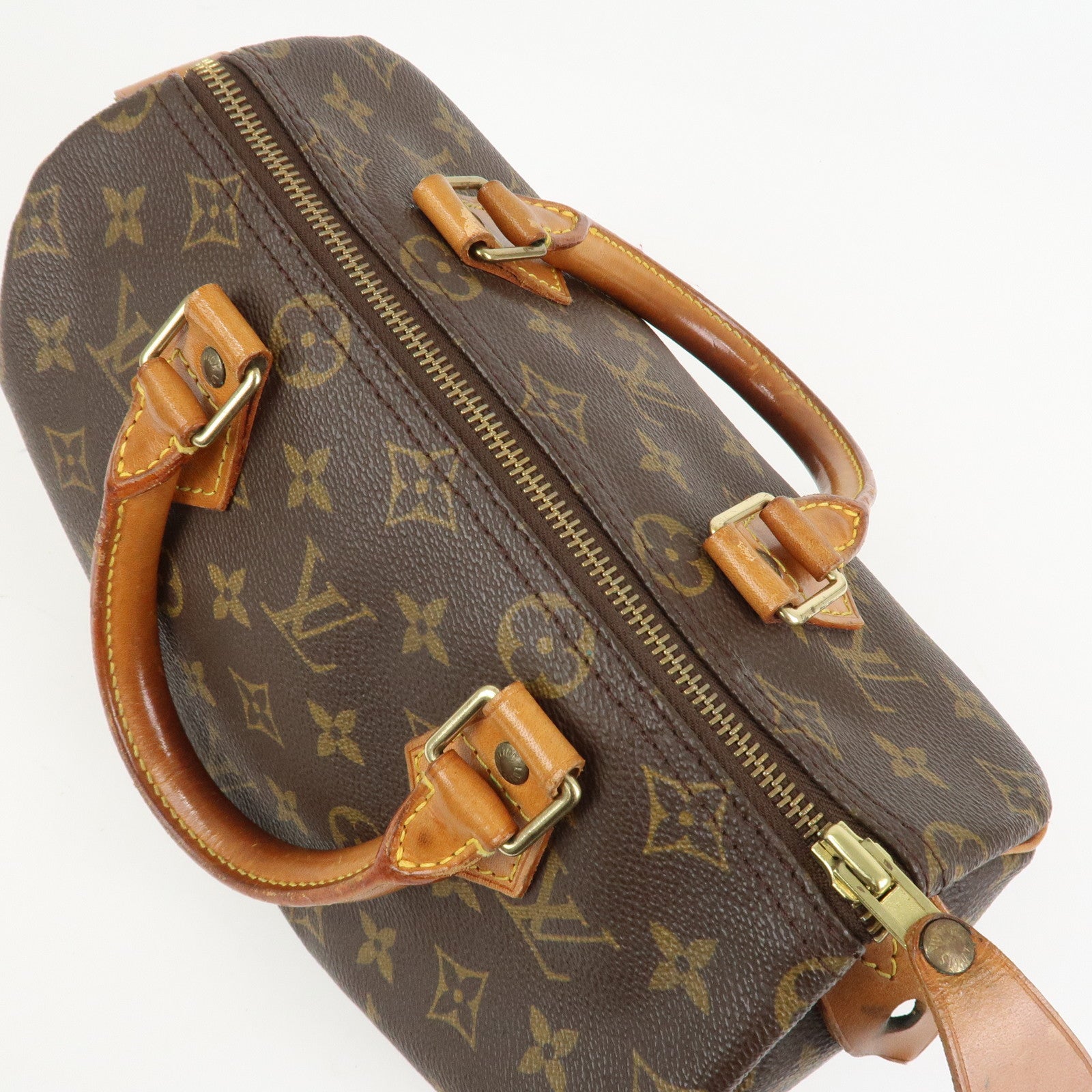 Louis Vuitton Monogram Speedy 25 Boston Bag Hand Bag Brown M41528