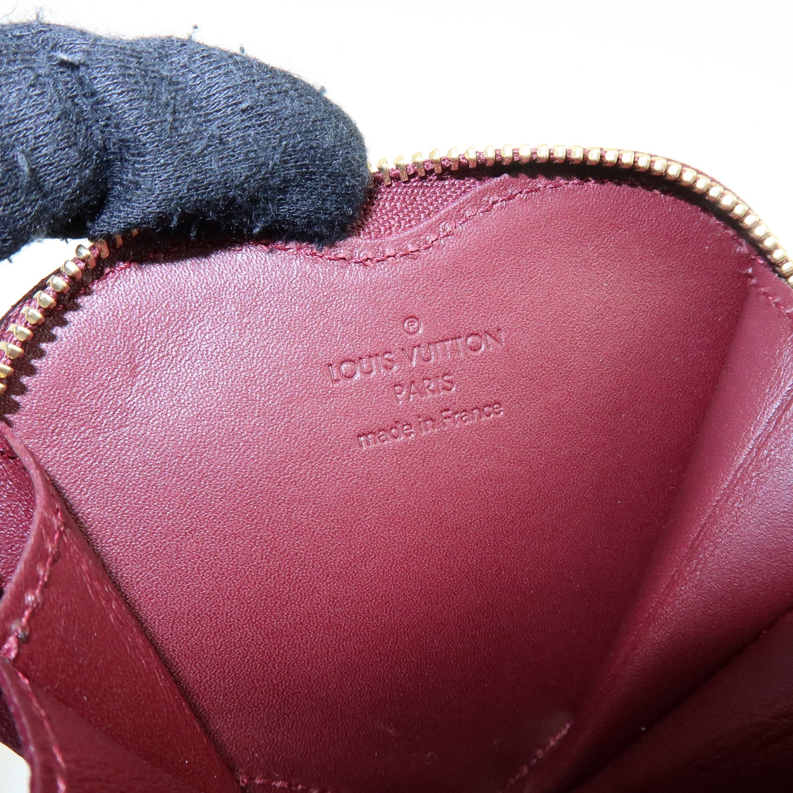 Louis Vuitton Monogram Vernis Porte Monnaie Coeur Coin Case M91480
