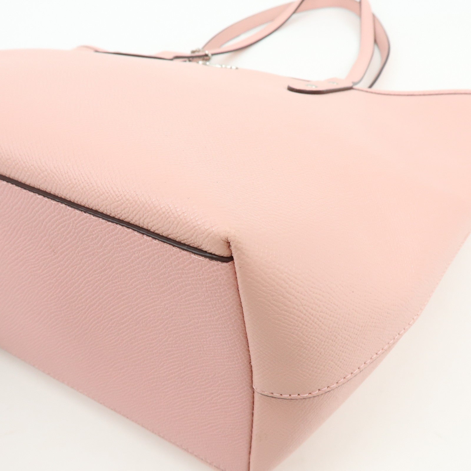 COACH Leather Tote Bag Shoulder Bag Pink F58846