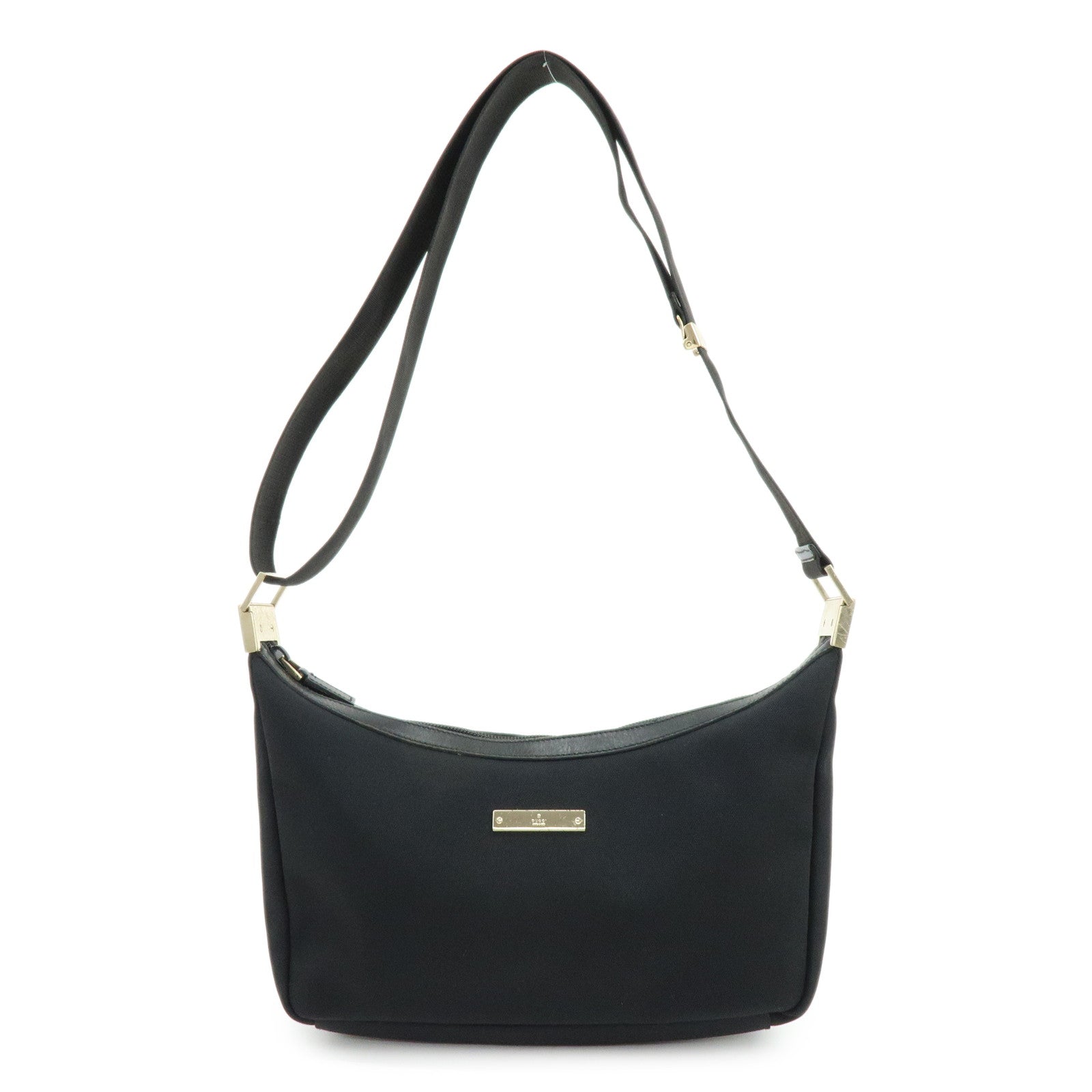 GUCCI Canvas Leather Shoulder Bag Crossbody Bag Black 019・0433