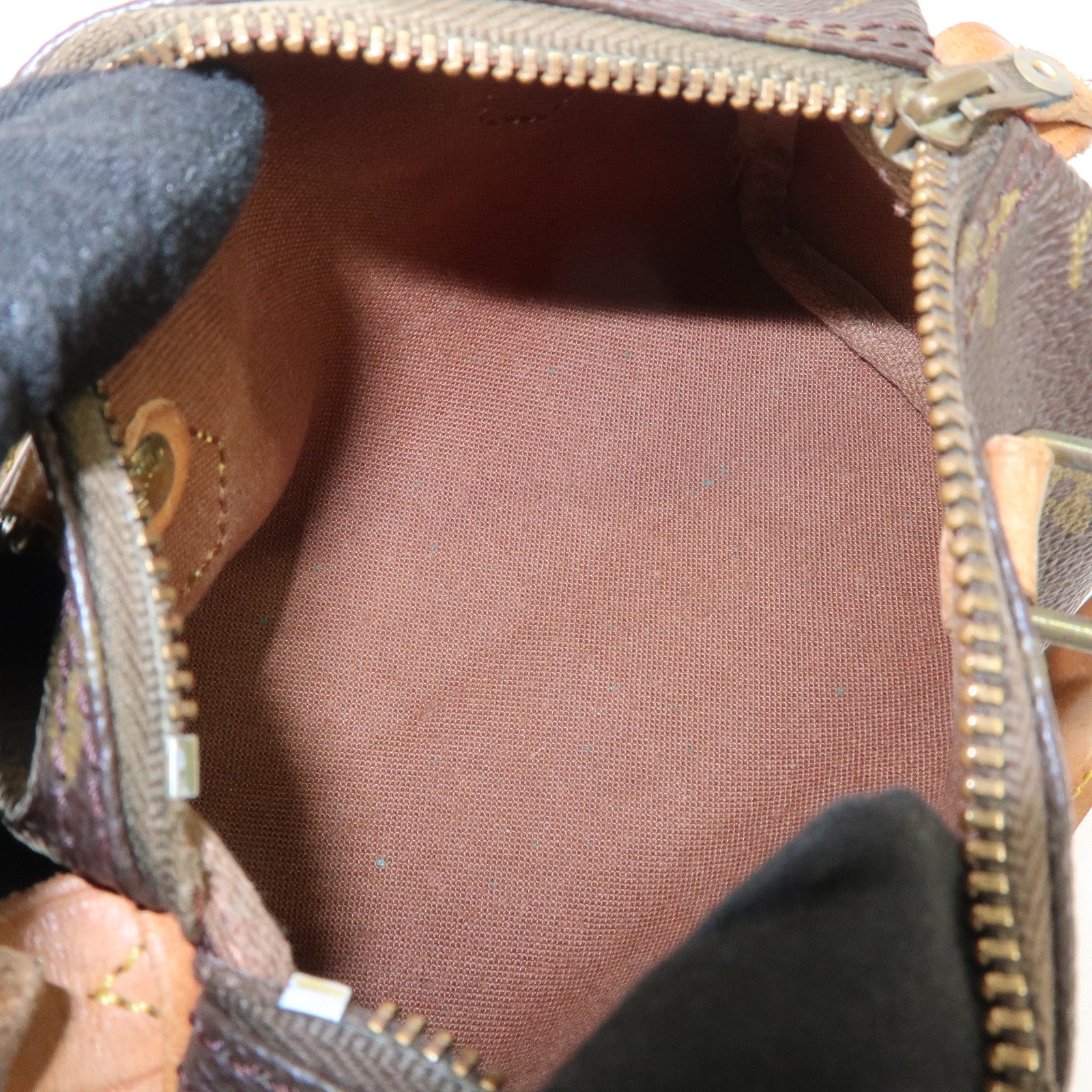 Louis Vuitton Monogram Mini Speedy Hand Shoulder Bag Brown M41534