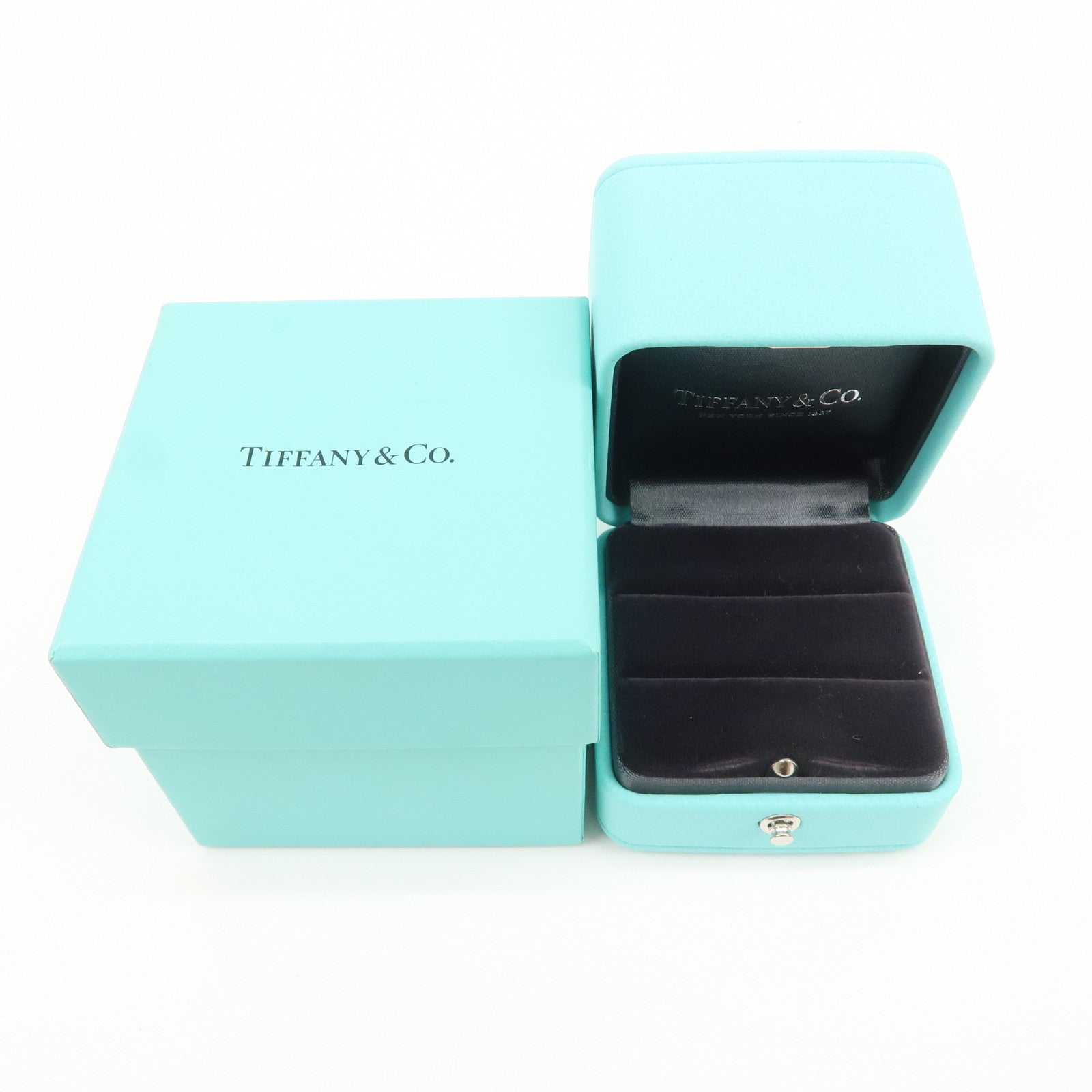 Tiffany & Co Set of 2 Jewelry Boxes for Pair Ring Tiffany Blue