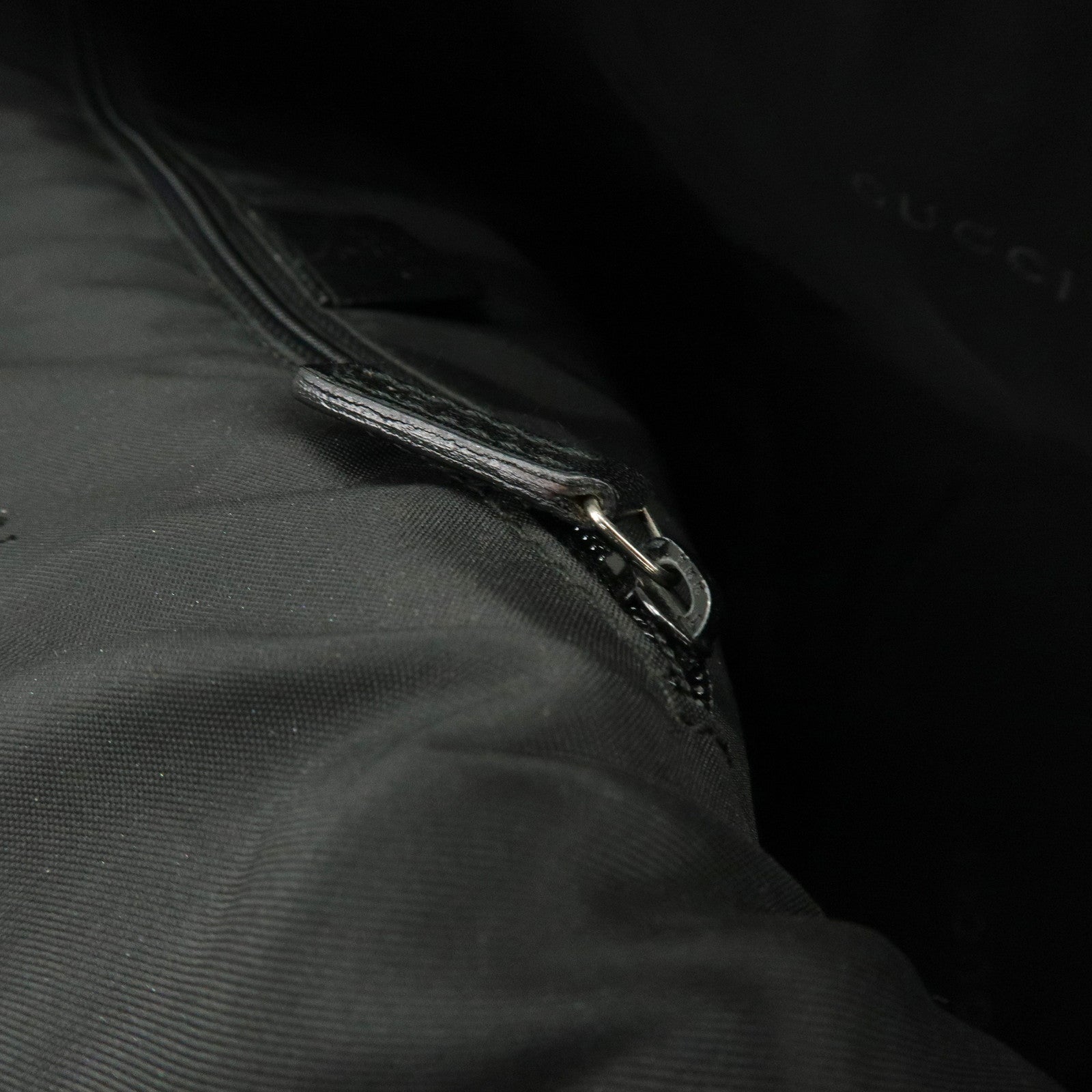 GUCCI Suede Leather Shoulder Bag Hand Bag Black 001・3770・0021222