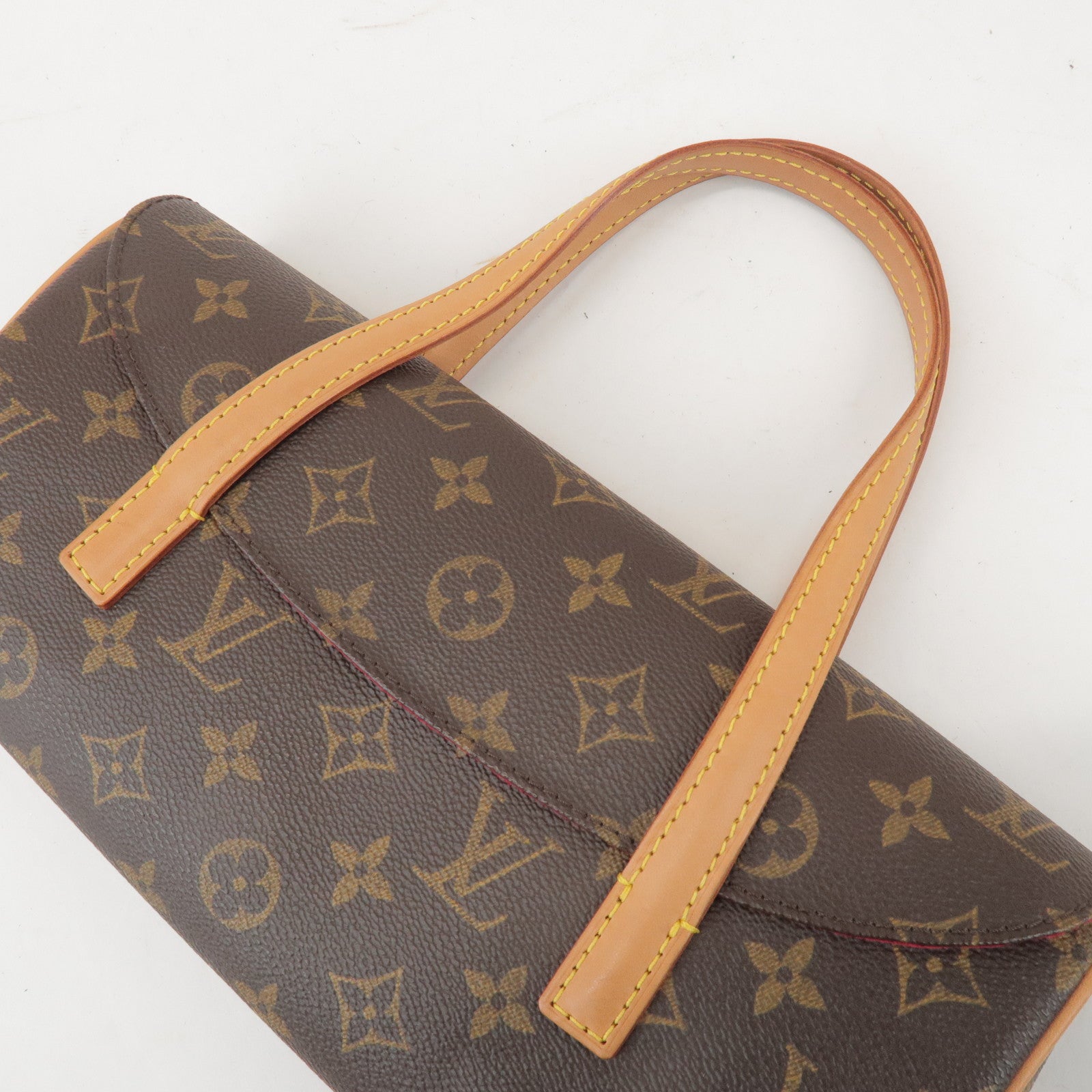 Louis Vuitton Monogram Sonatine Hand Bag Brown M51902