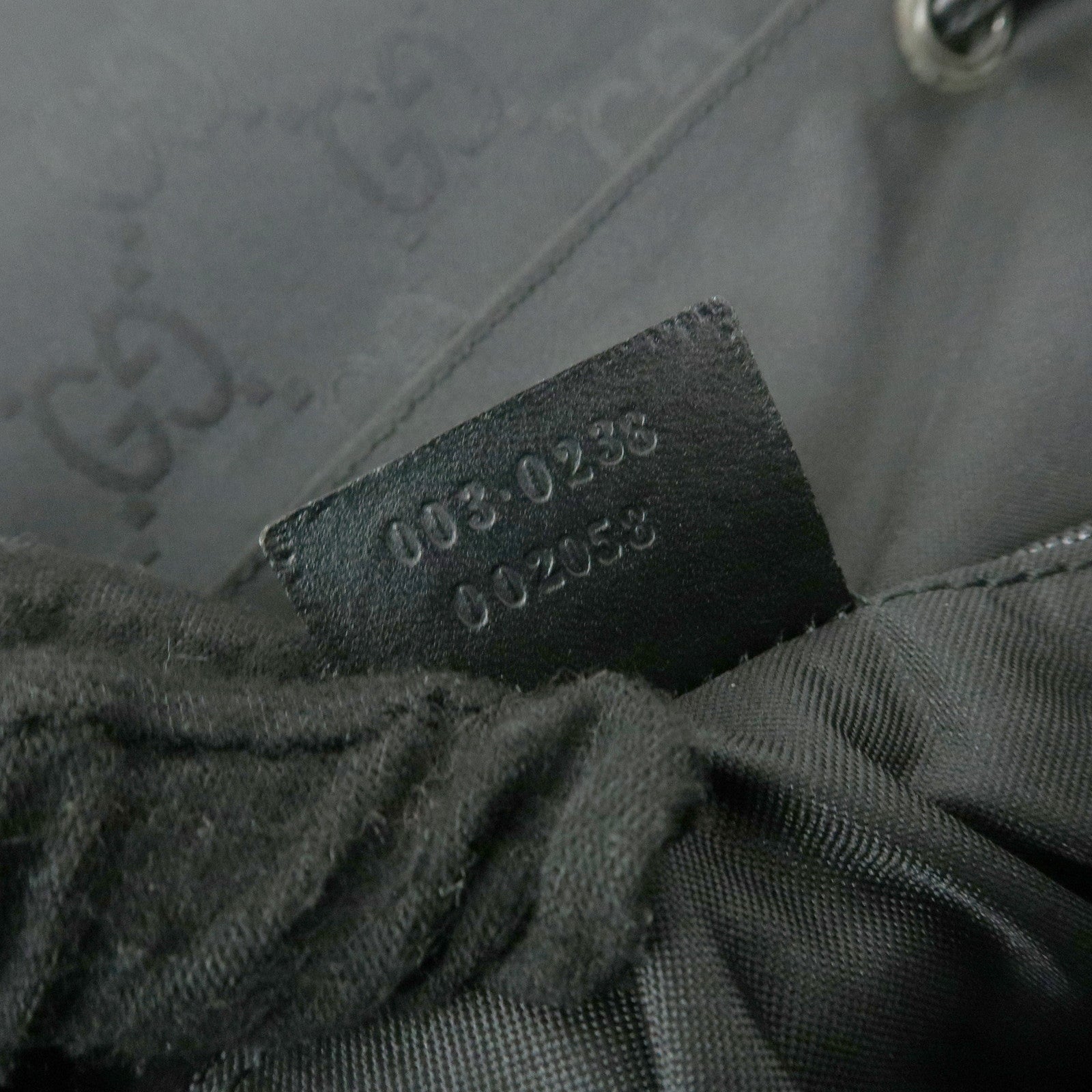 GUCCI GG Nylon Leather Backpack Rucksack Black 003・0238