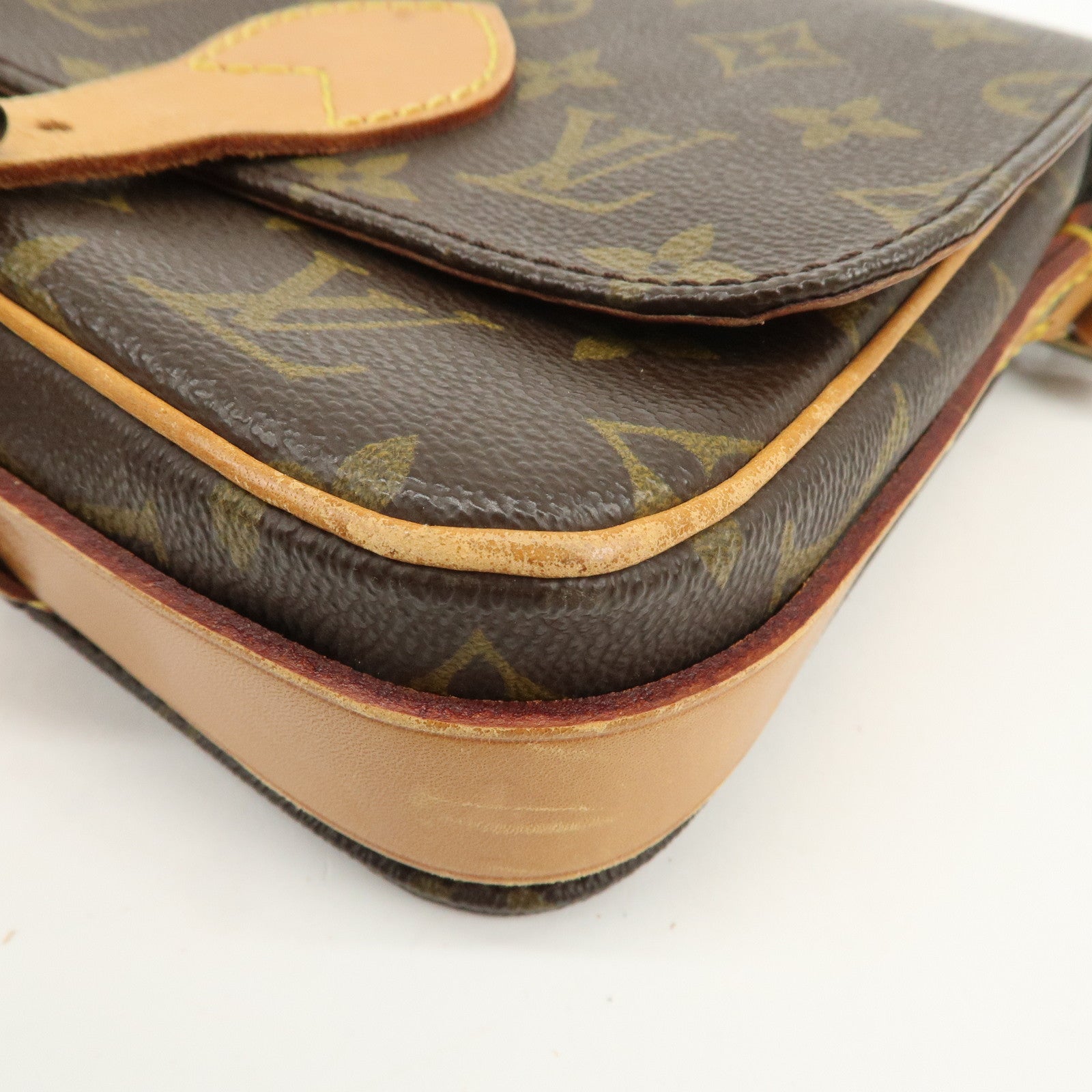 Louis Vuitton Monogram Mini Cartouchiere Shoulder Bag Brown M51254