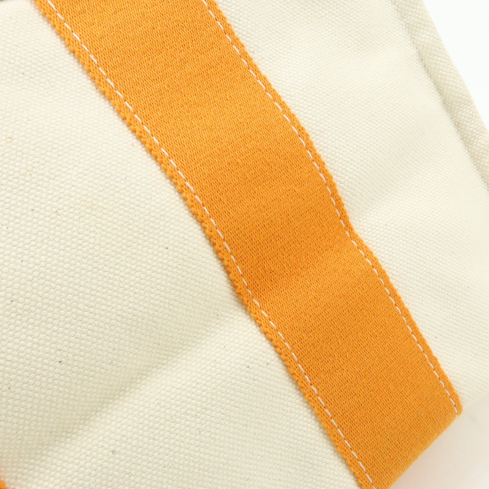 HERMES Bora Bora PM Canvas Tote Bag Hand Bag Natural Orange