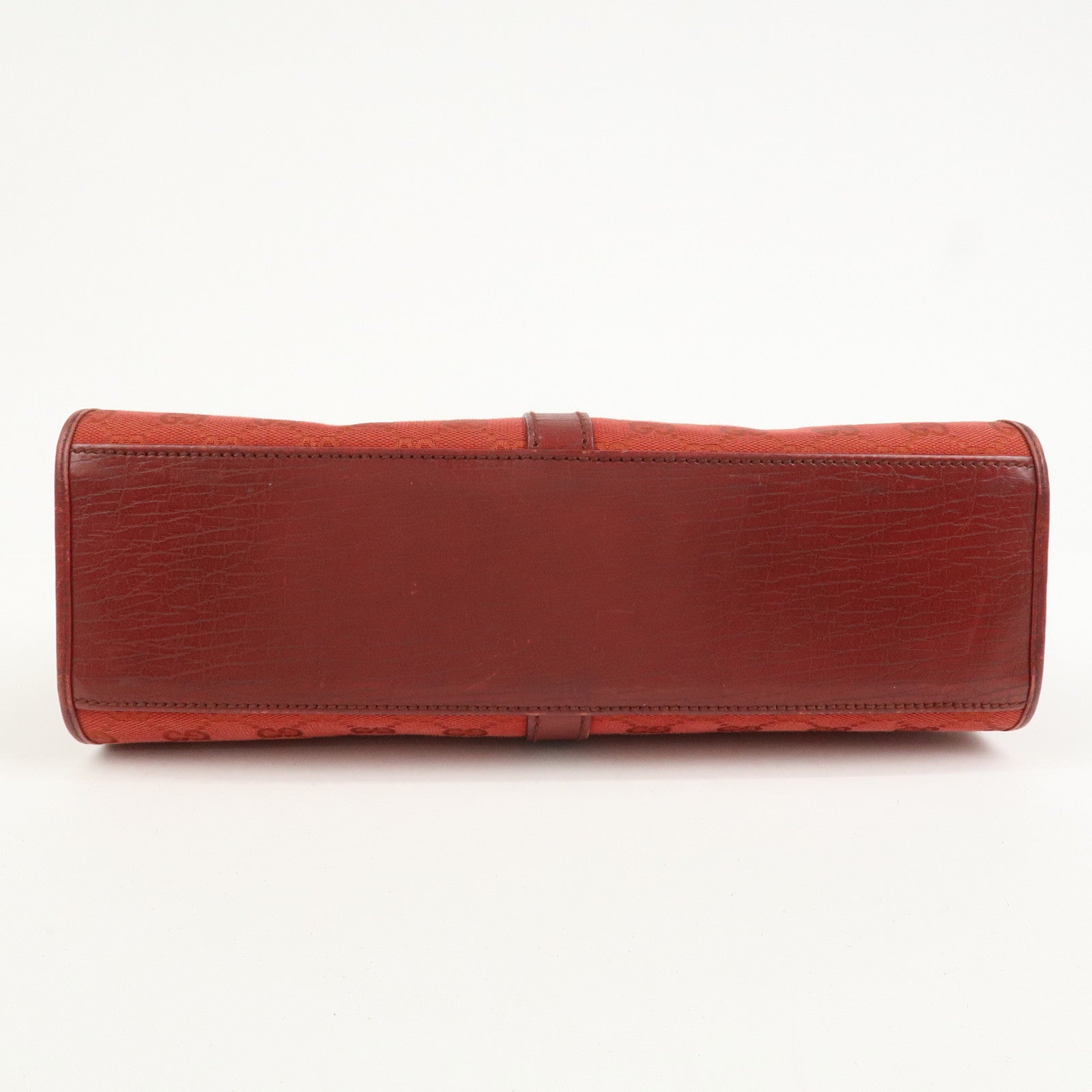 GUCCI Jackie GG Canvas Leather Shoulder Bag Hand Bag Red 01719