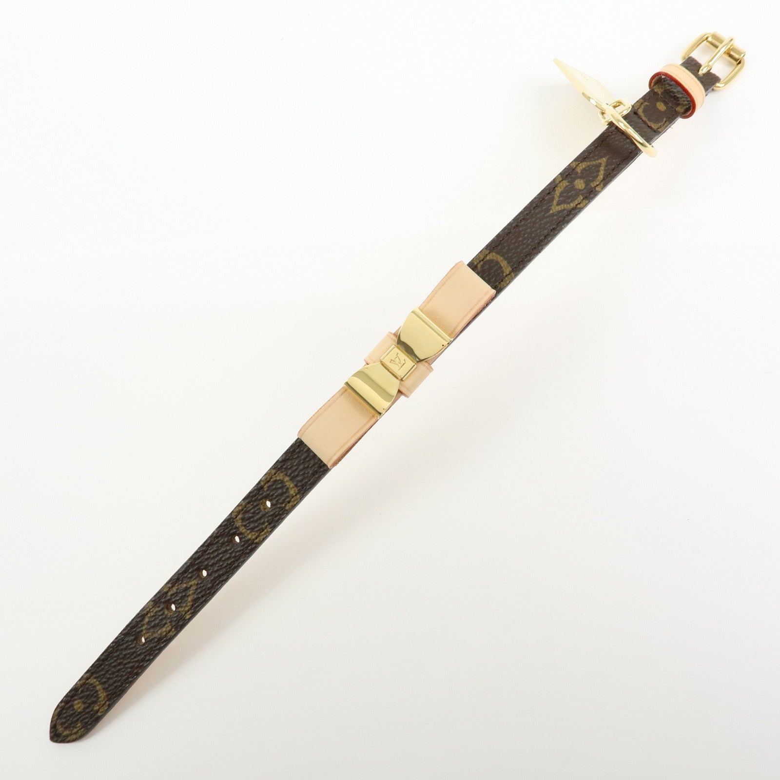 LOUIS VUITTON Monogram Canvas Collier Baxter Dog Collar M58073