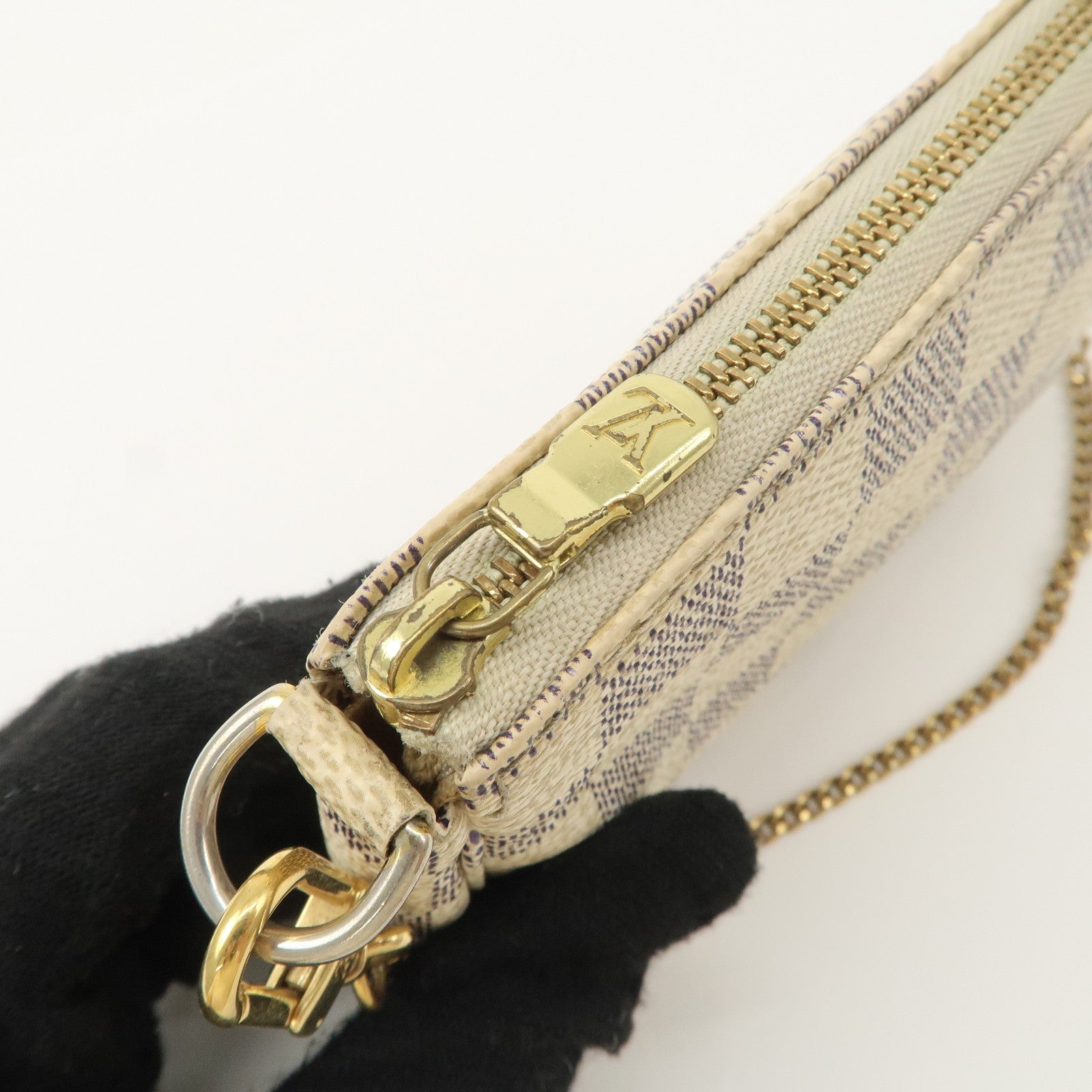 Louis Vuitton Damier Azur Mini Pochette Accessoires Pouch N58010 Used