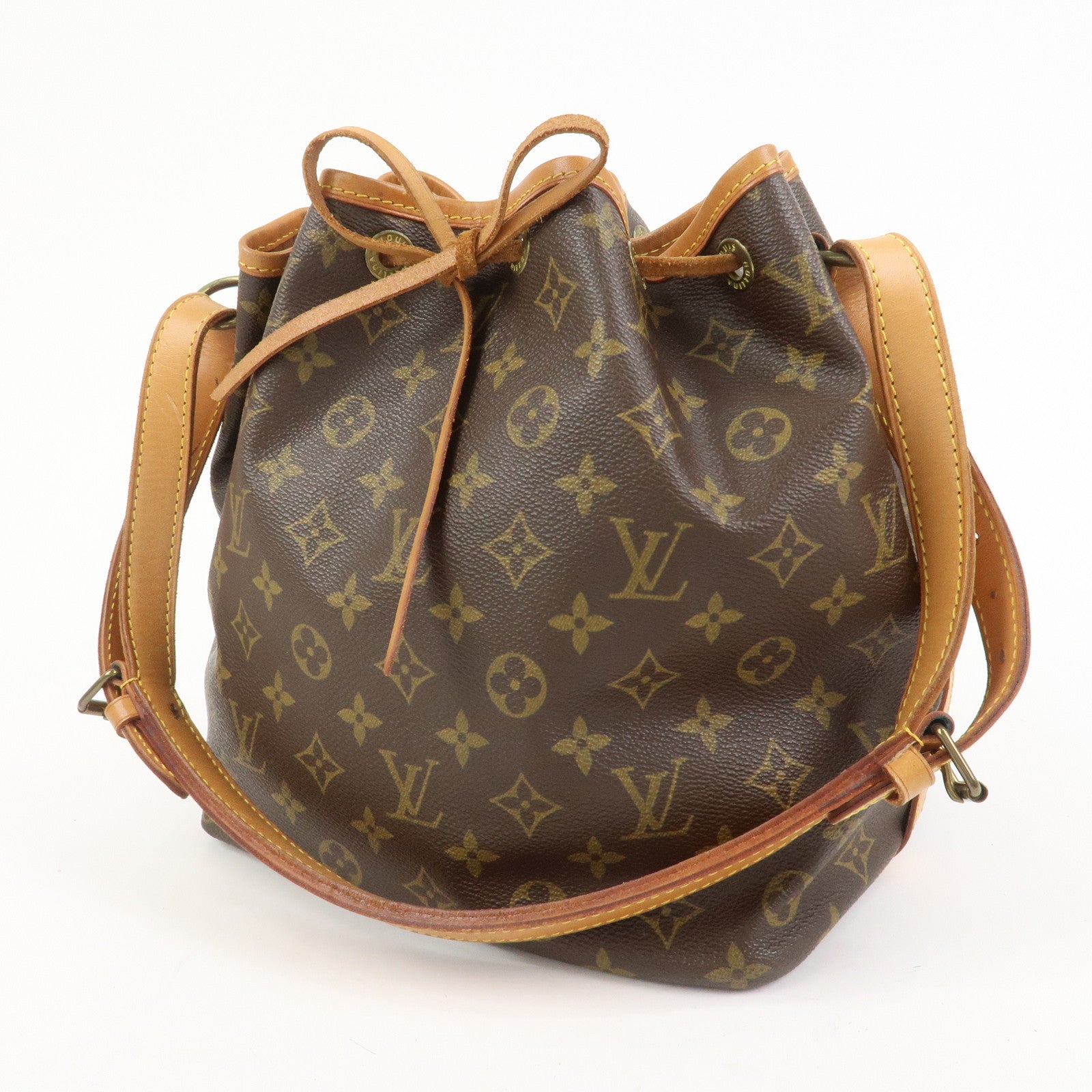 Louis Vuitton Monogram Petit Noe Shoulder Bag Brown M42226