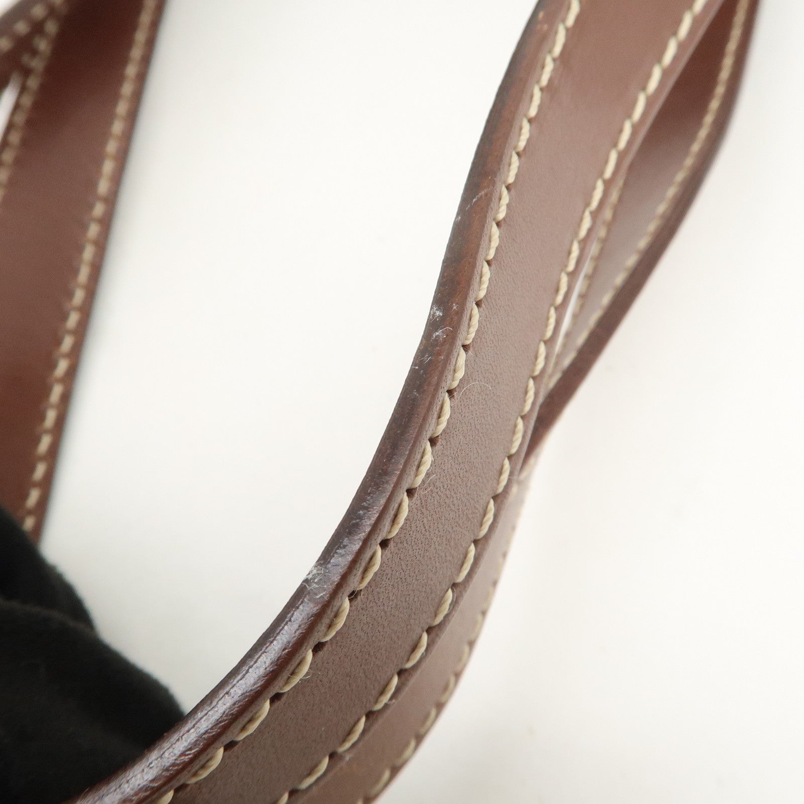 HUNTING WORLD Canvas Leather Tote Bag Hand Bag Khaki Brown