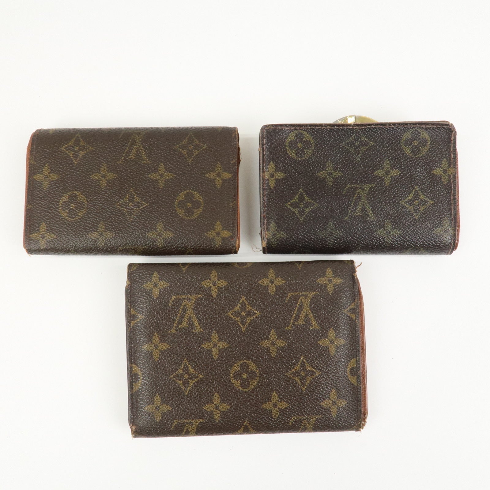 Louis Vuitton Monogram Set of 3 Wallets Brown M61663/M61736/M61202