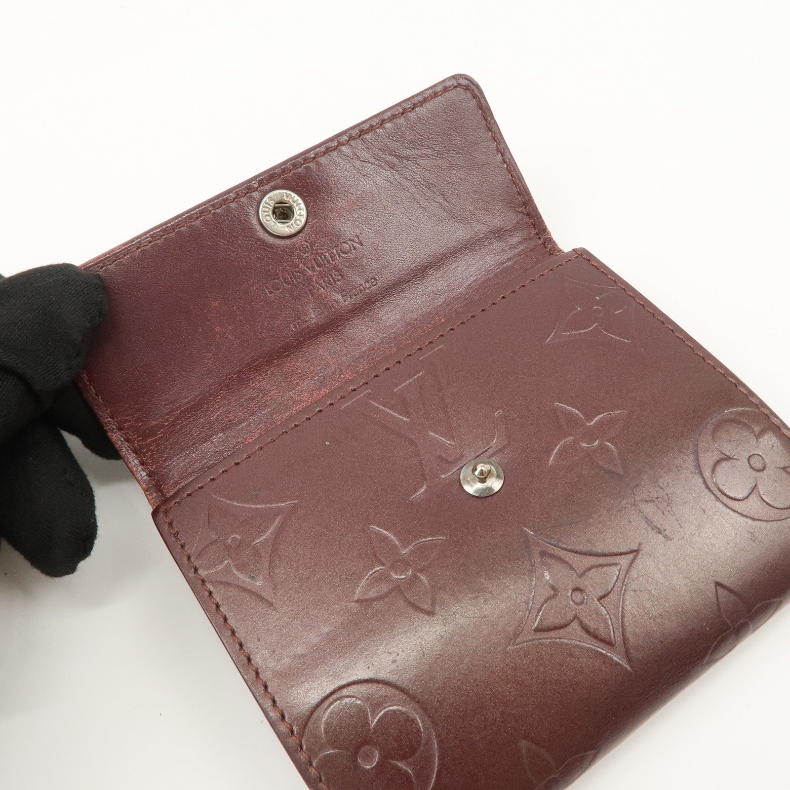 Louis Vuitton Damier Vernis Set of 3 Bi-fold Wallet Card Case Used