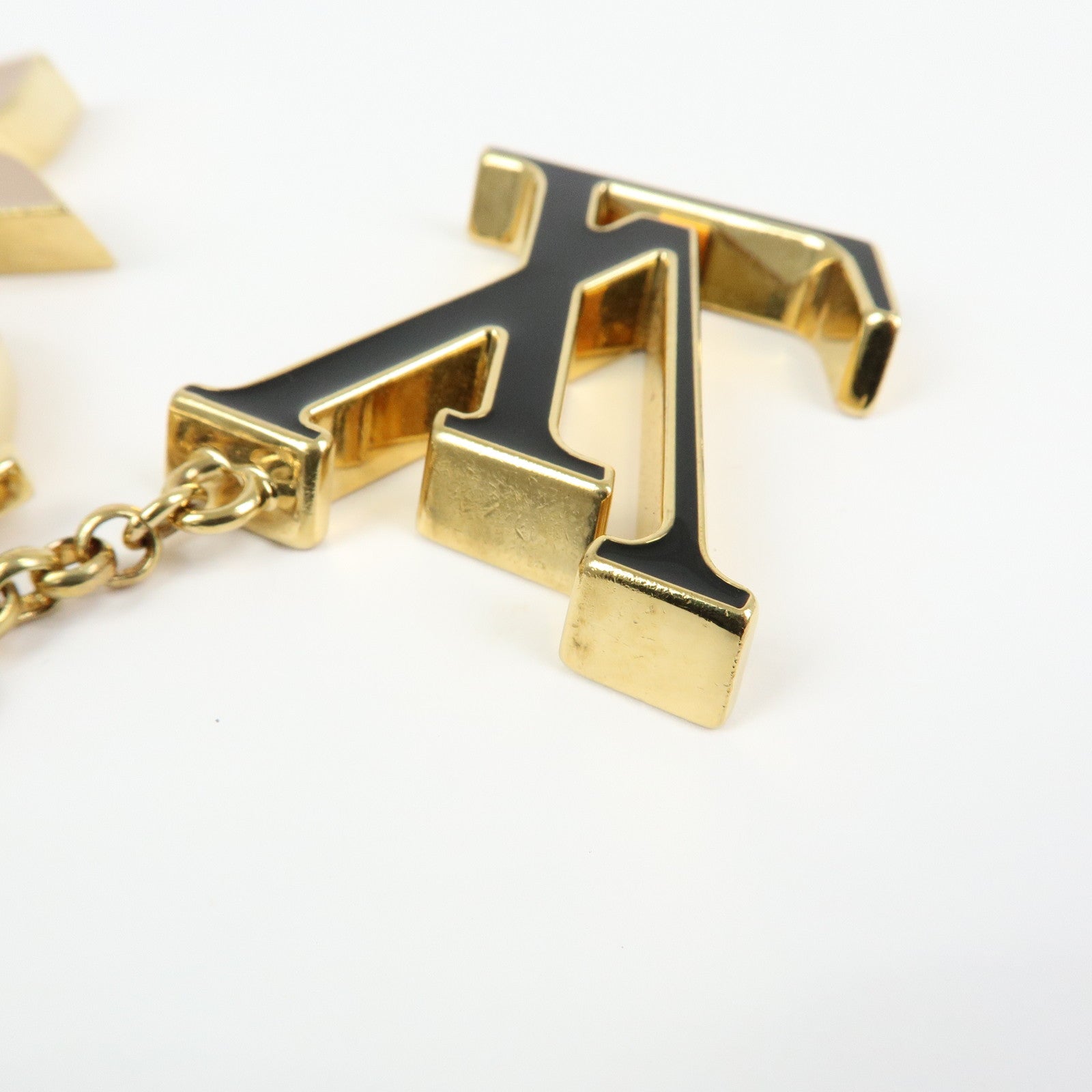 Louis Vuitton Fleur de Monogram Key Chain Bag Charm Gold M67119