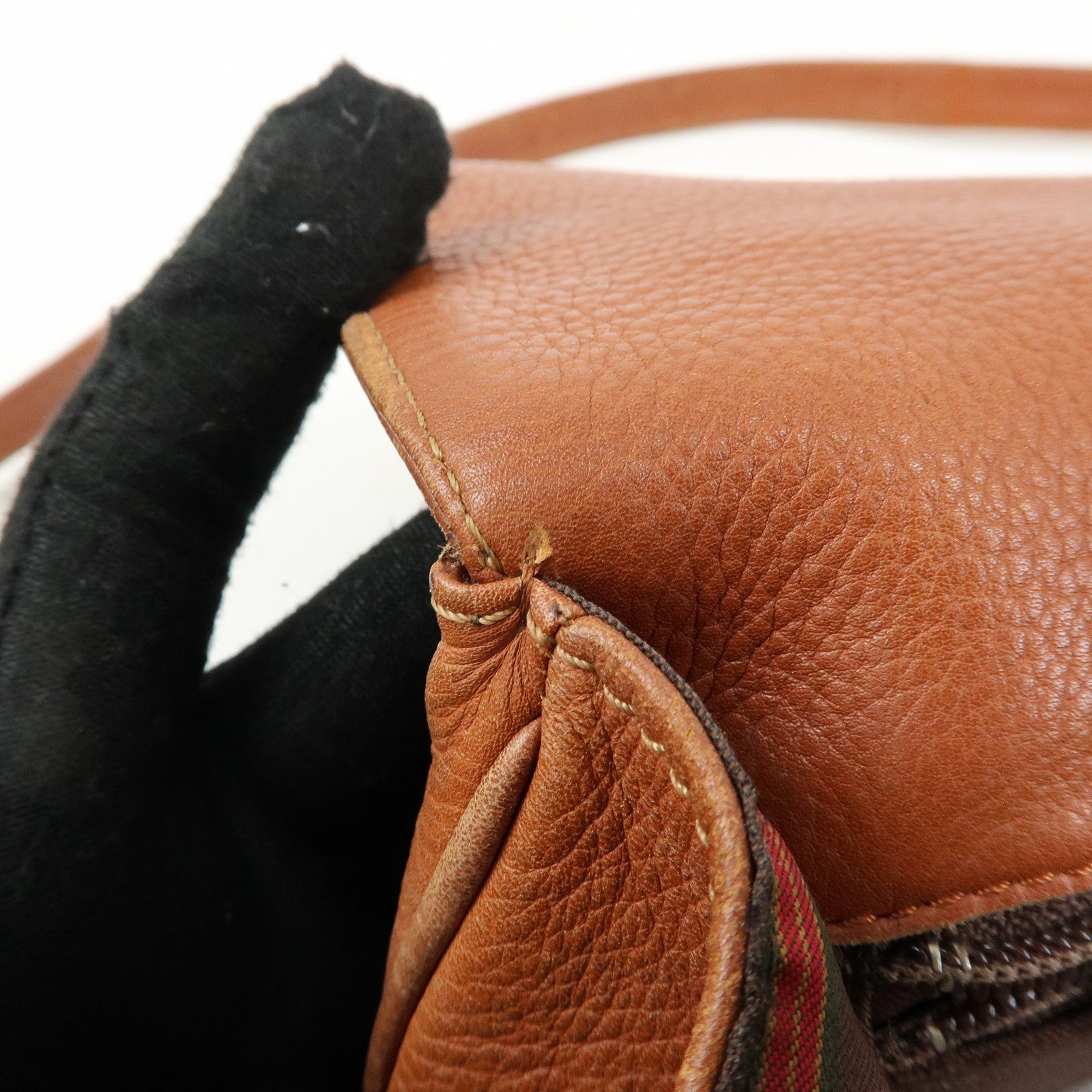 LOEWE Anagram Leather Shoulder Bag Crossbody Bag Brown