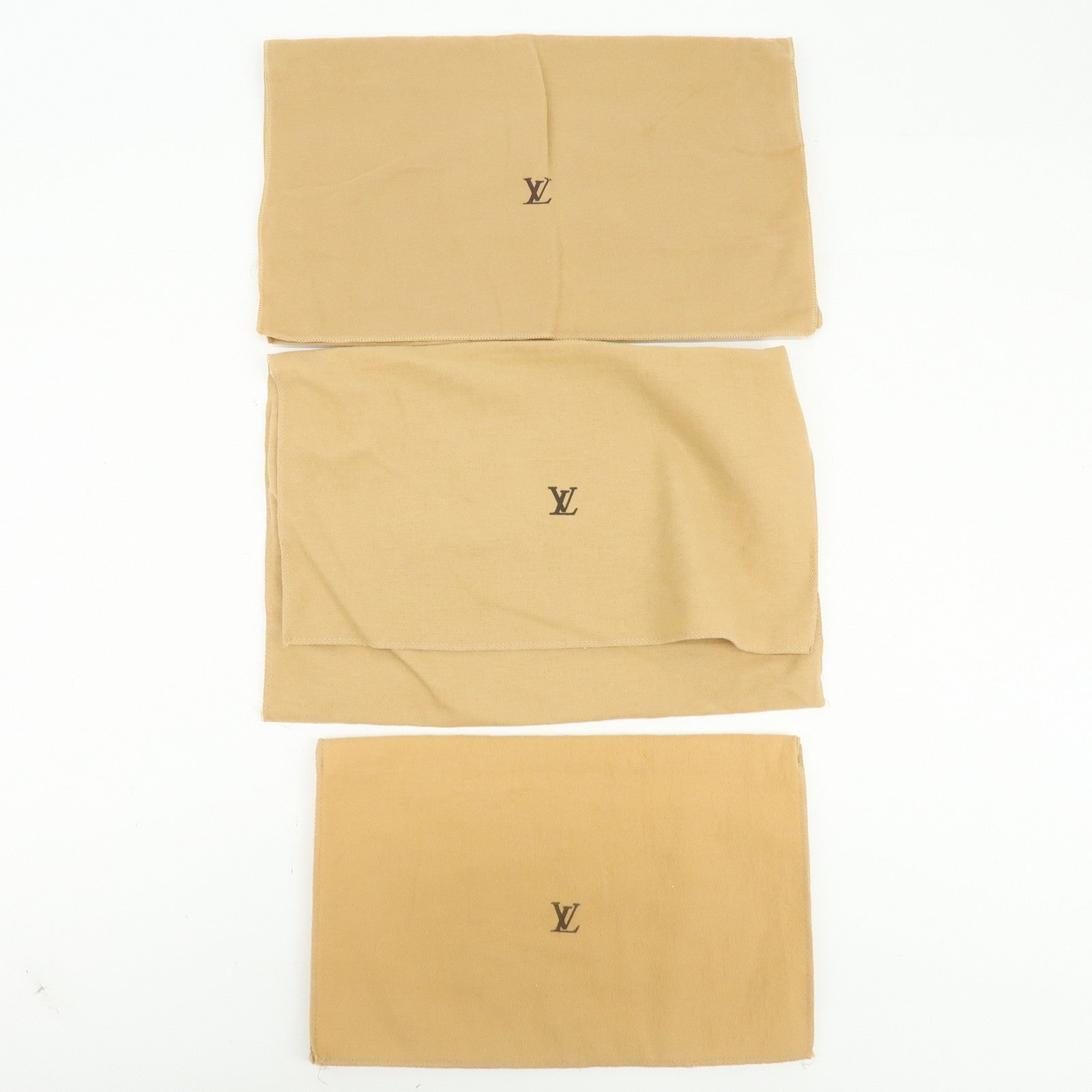 Louis Vuitton Set of 17 Dust Bag Storage Bag Flap Style Beige Brown