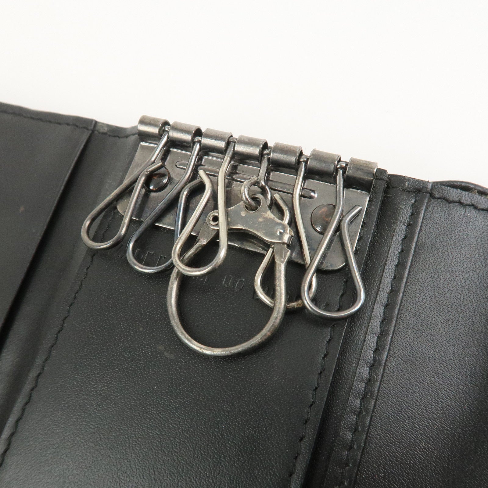 Christian Dior Trotter Jacguard Canvas Saddle 6 Rings Key Case