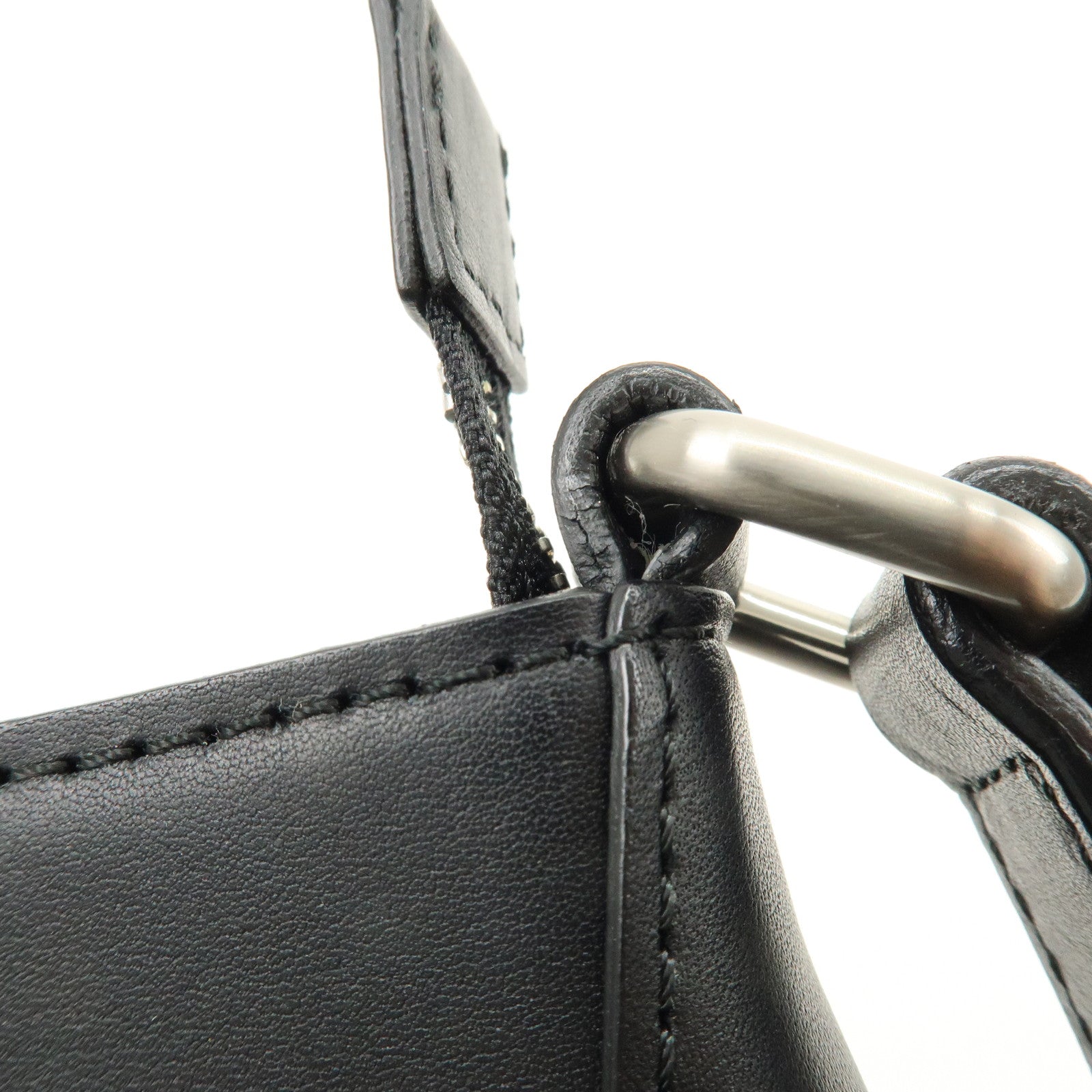 BURBERRY Logo Leather Shoulder Bag Crossbody Bag Black