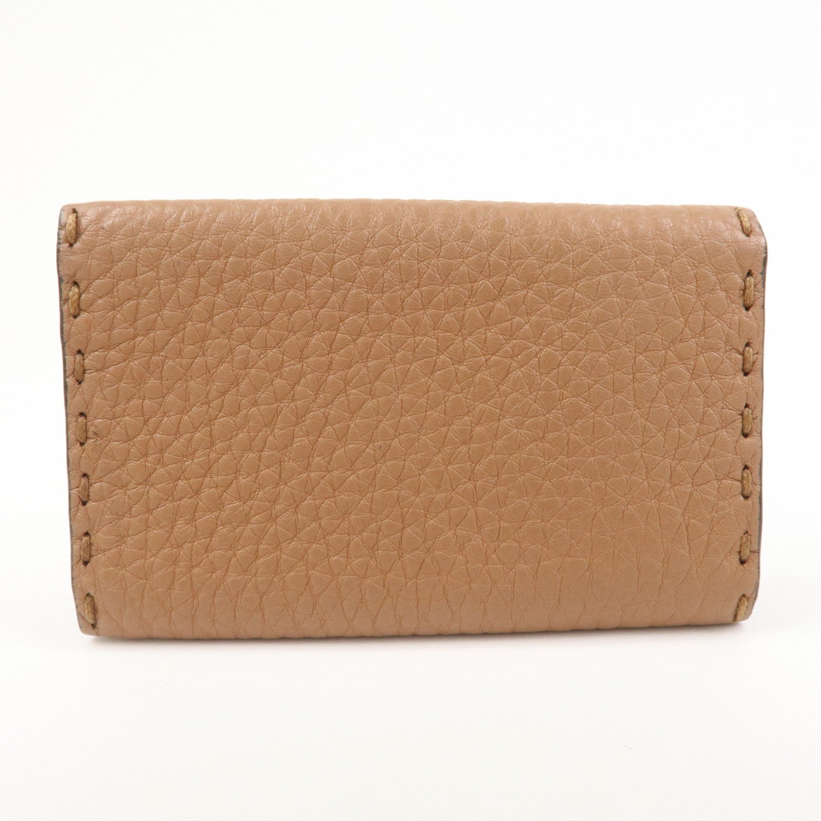 FENDI Selleria Leather 6 Rings Key Case 8AP079 Brown