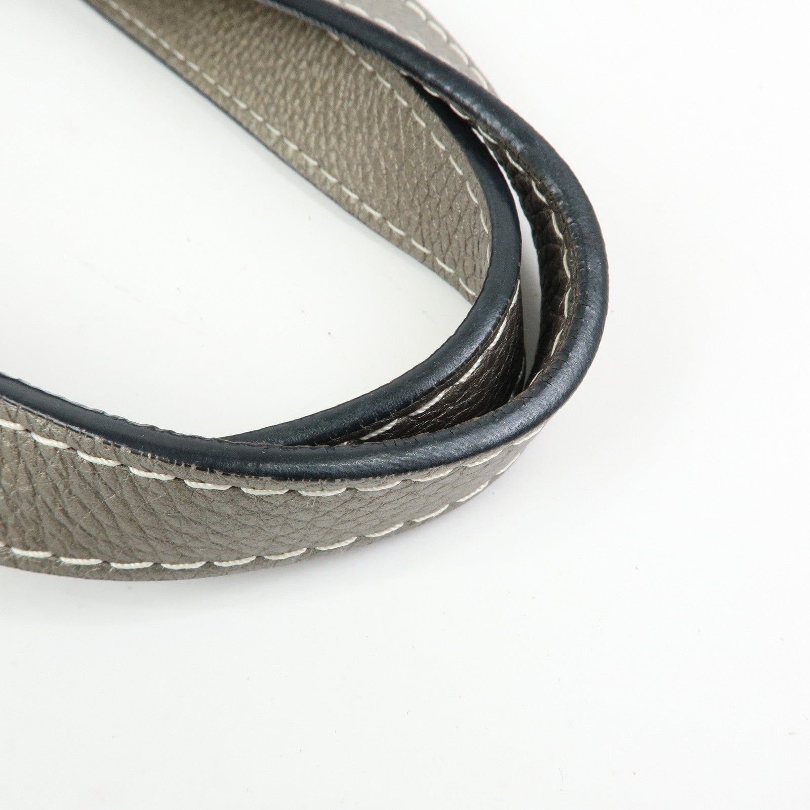 LOEWE New Road Line Repeat Anagram Canvas Calf Leather Hand Bag