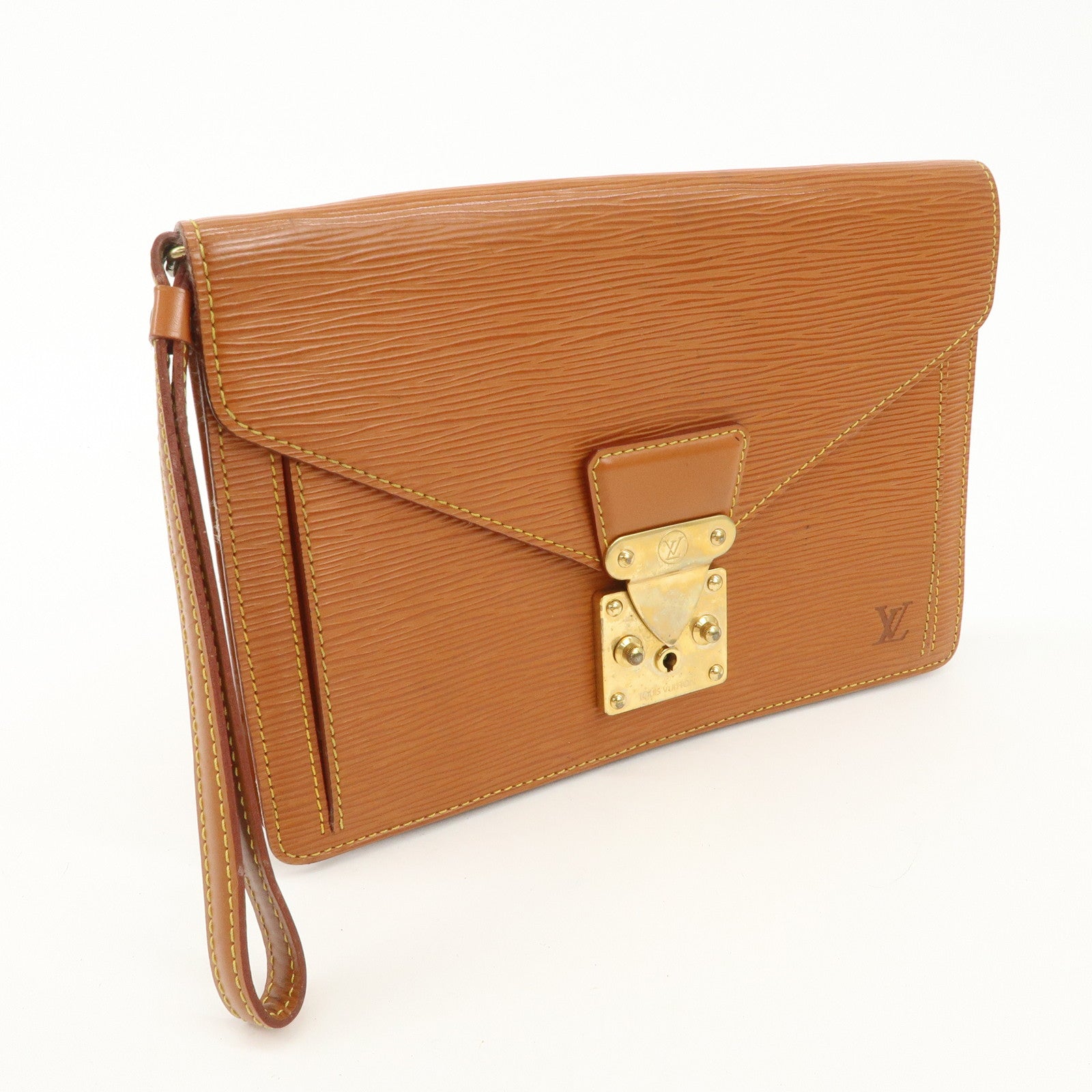 Louis Vuitton Epi Sellier Dragonne Clutch Bag Kenya Brown M52618