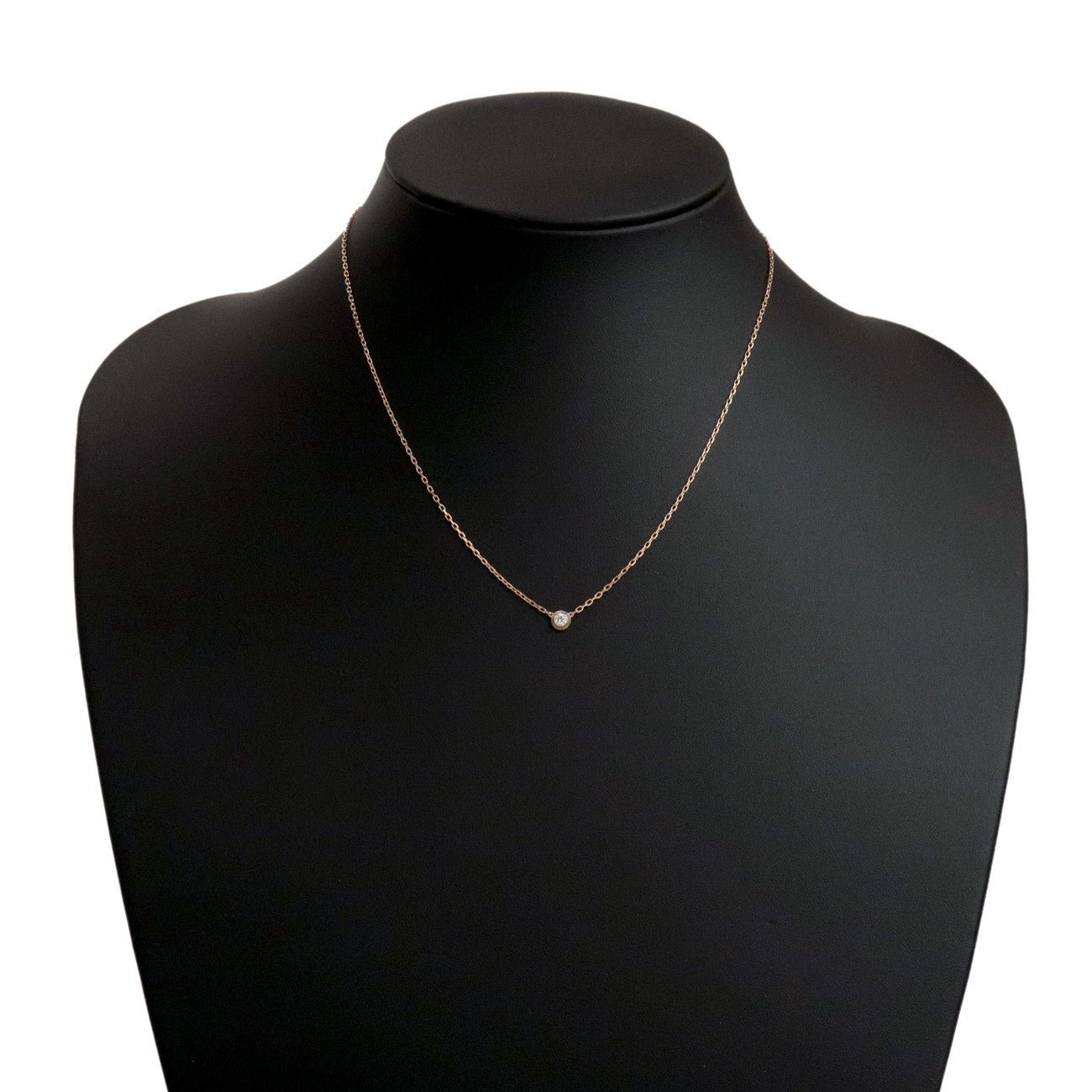 Cartier D'amour 1P Diamond Necklace SM K18 750PG Rose Gold
