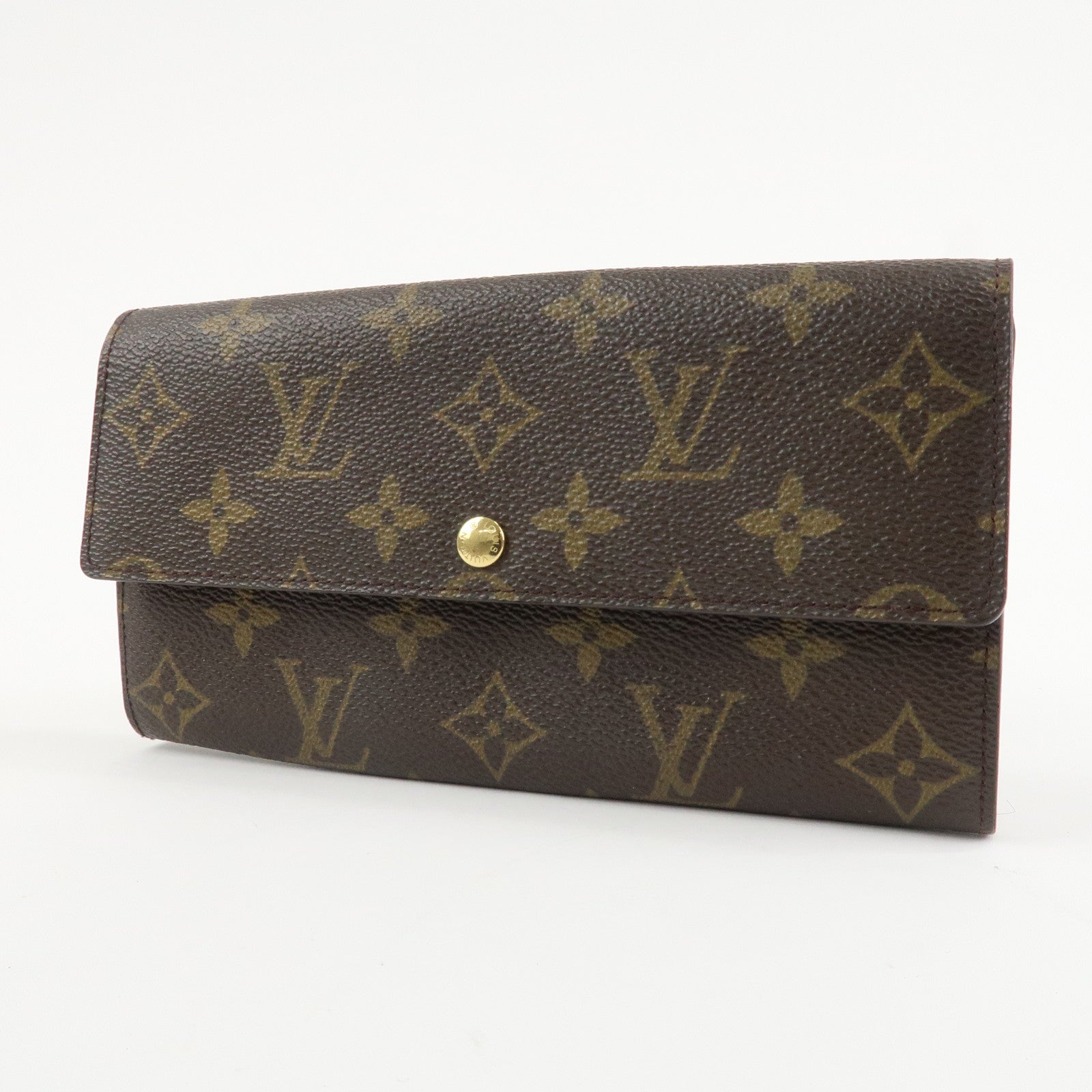 Louis Vuitton Monogram Pochette Porte Monnaie Credit Long Wallet M61725 Used