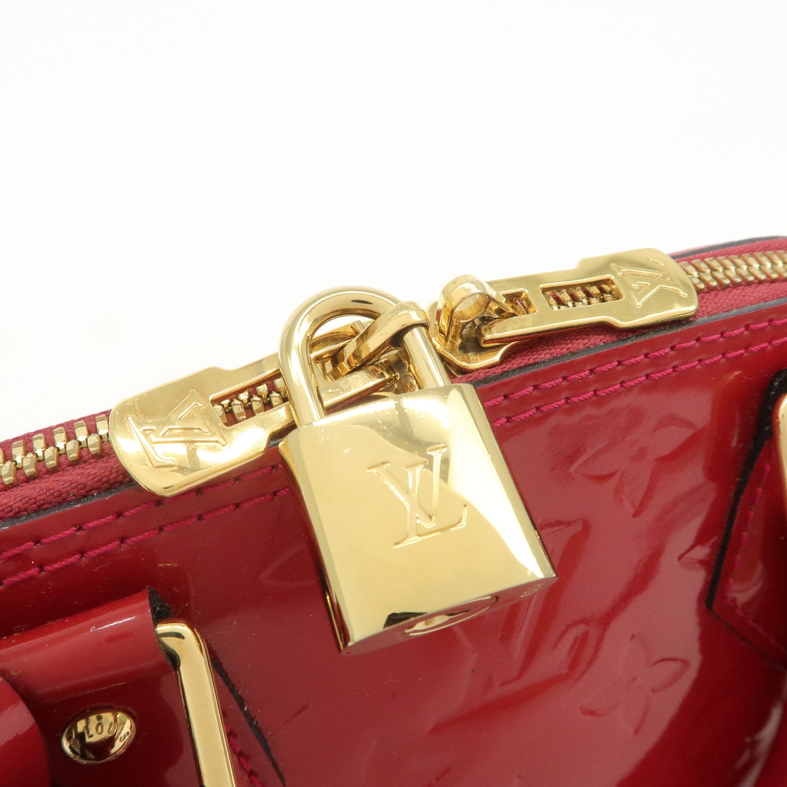 Louis Vuitton Monogram Vernis Alma BB 2Way Bag Rose Indien M91771