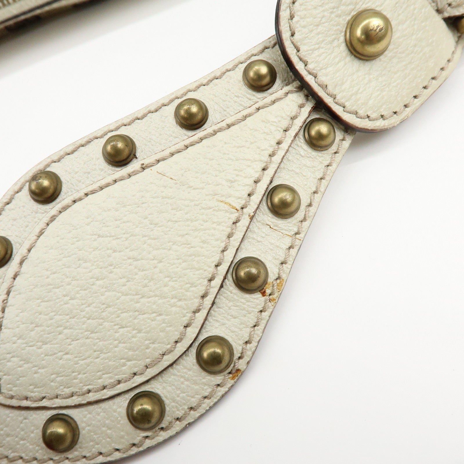 GUCCI Sherry GG Canvas Leather Shoulder Bag Beige Ivory 144011