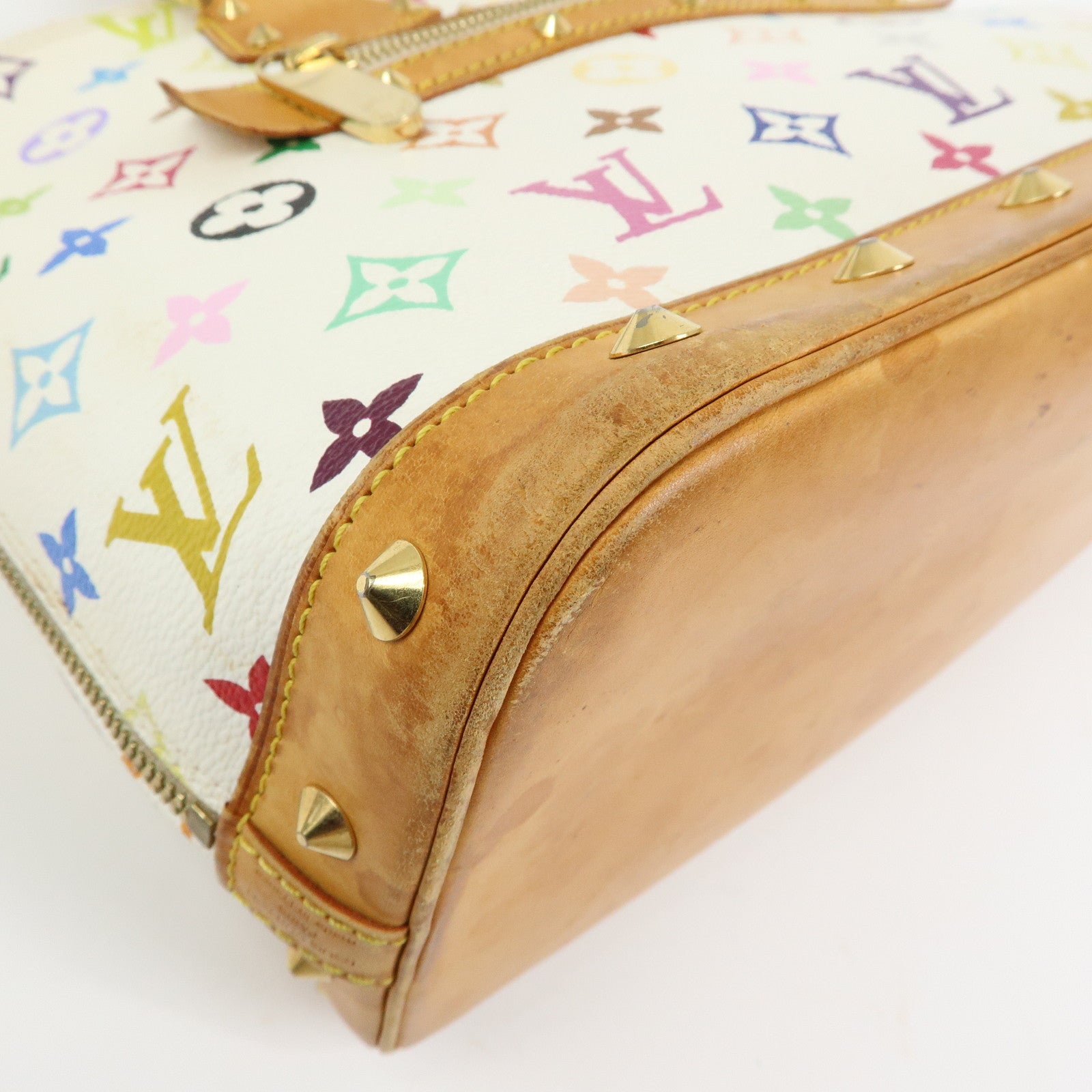 Louis Vuitton Monogram Multicolor Alma PM Hand Bag Blanc M92647