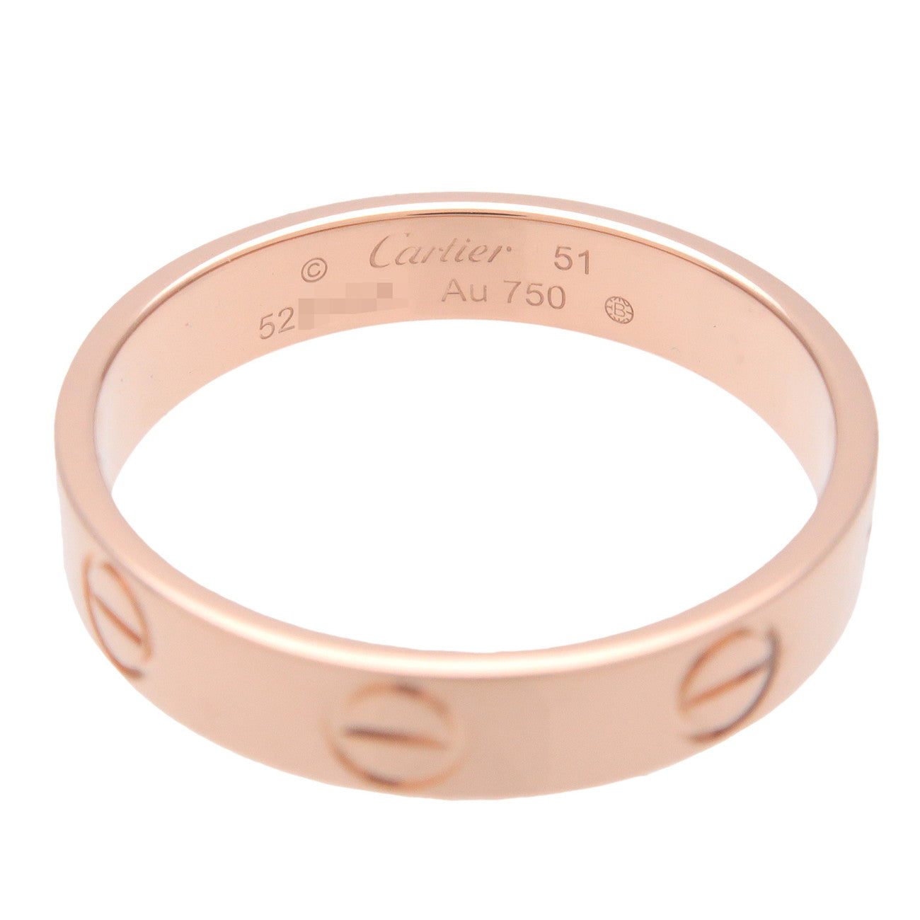 Cartier Mini Love Ring #51 K18 750PG Rose Gold US5.5 EU51 HK12