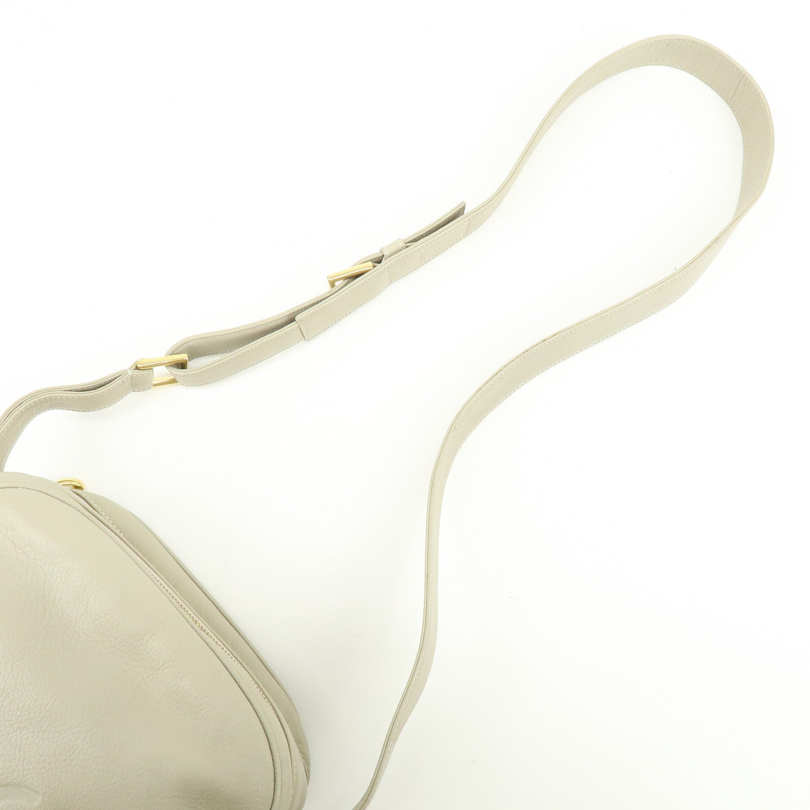 LOEWE Anagram Leather Shoulder Bag Crossbody Bag Ivory