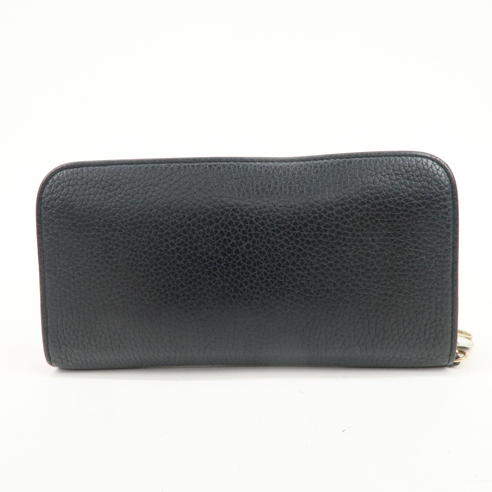 Christian Dior Diorissimo Round Zippy Long Wallet Black Pink