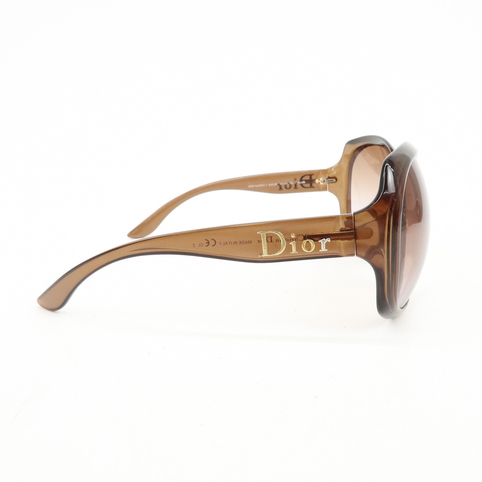 Christian Dior Glossy1 Plastic Sunglasses 62□20 120 Brown